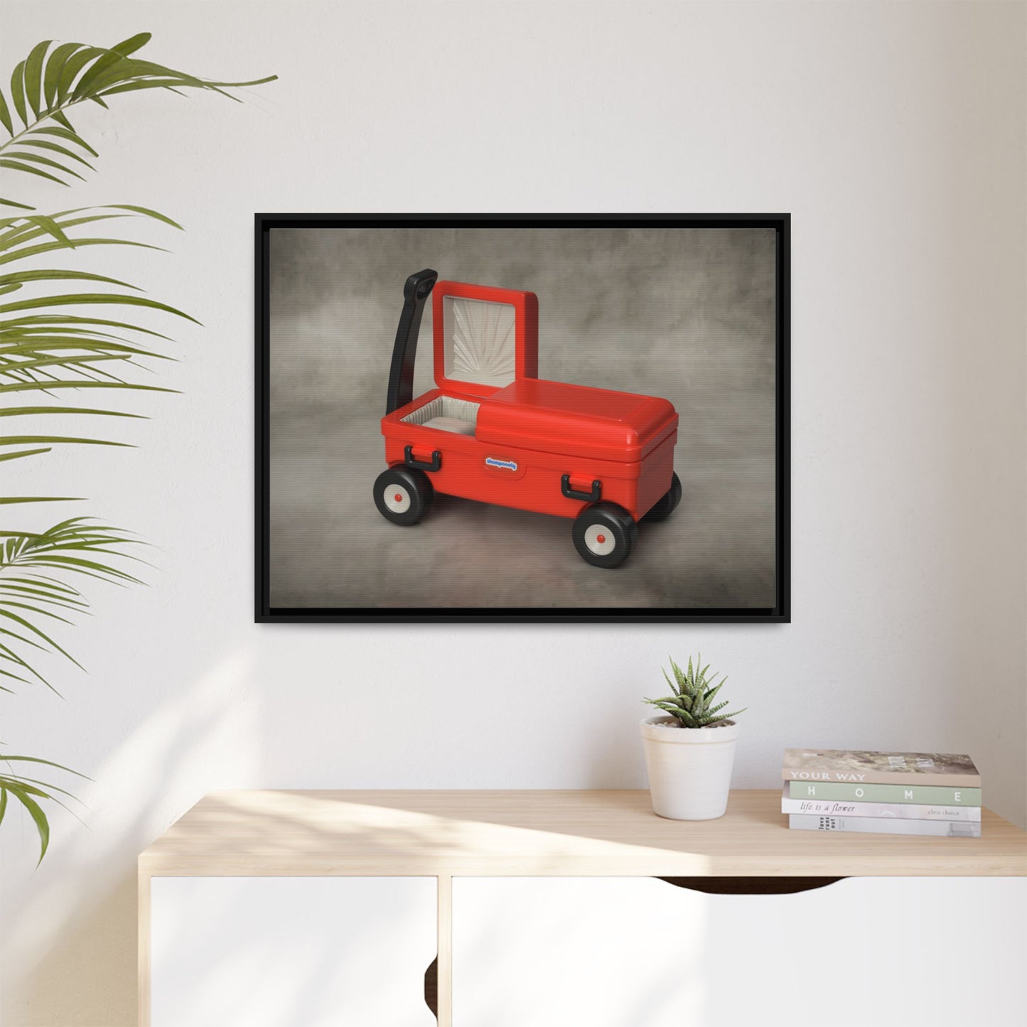 Casket Wagon Framed Canvas Gallery Wrap