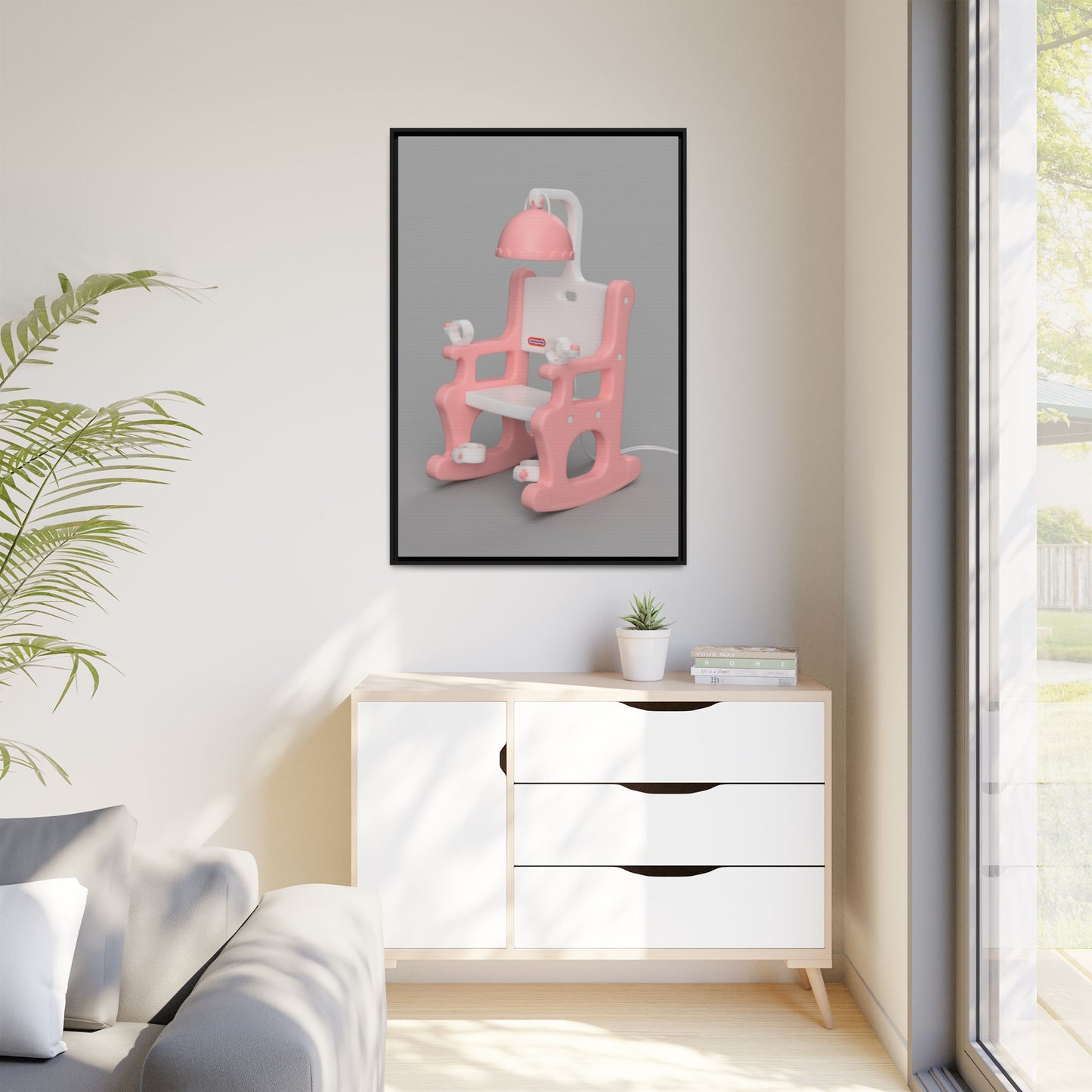 Electric Chair Framed Canvas Gallery Wrap