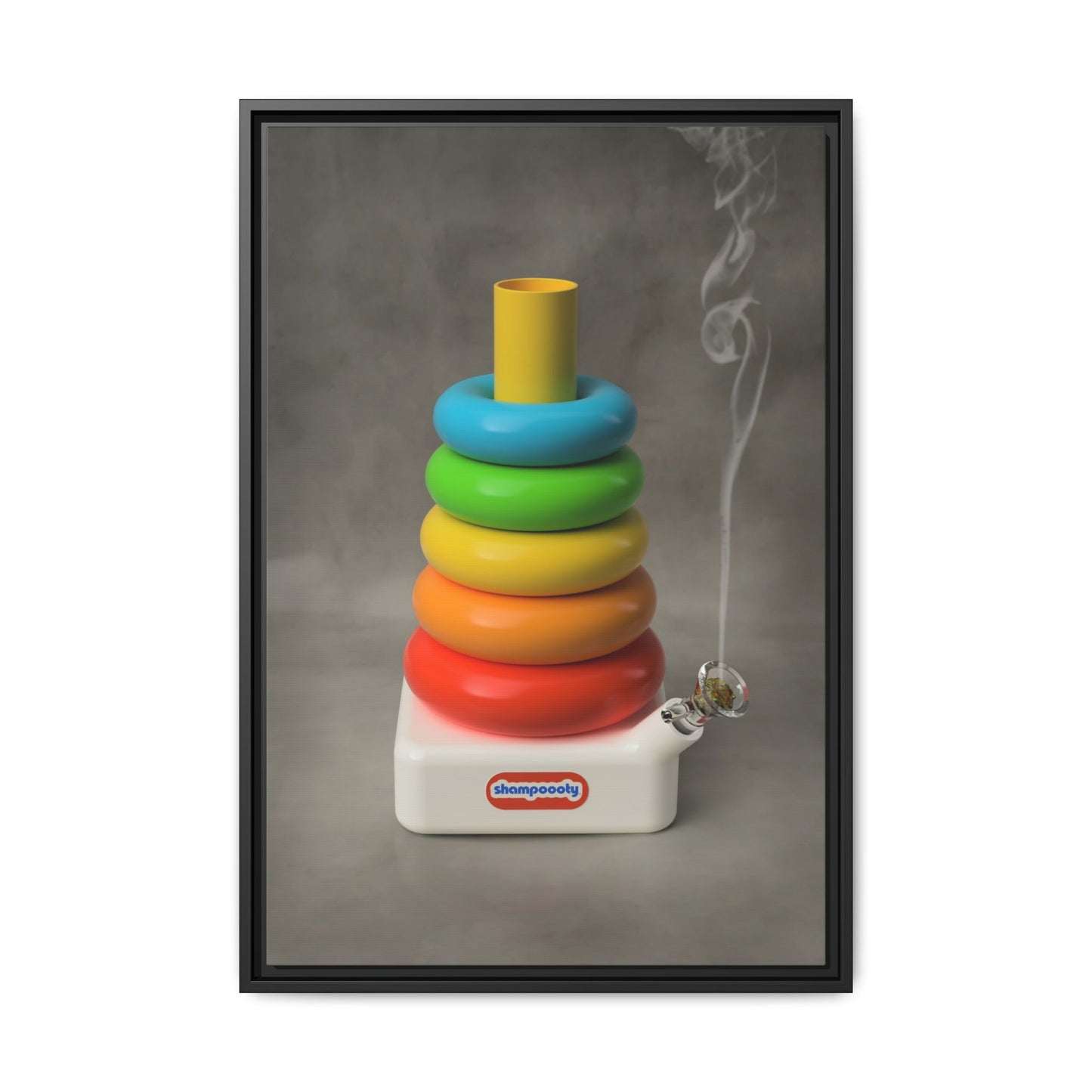 Happy Bubbler Framed Gallery Canvas Wrap