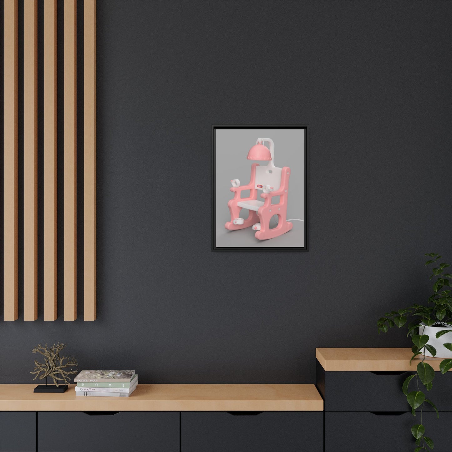 Electric Chair Framed Canvas Gallery Wrap