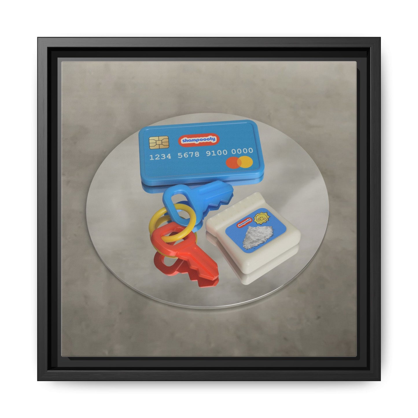 Cocaine Framed Gallery Canvas Wrap
