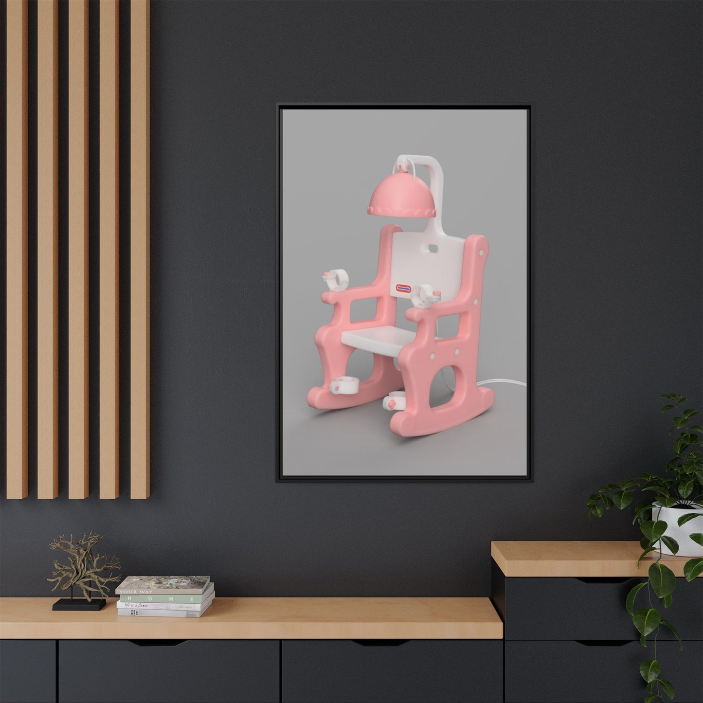 Electric Chair Framed Canvas Gallery Wrap