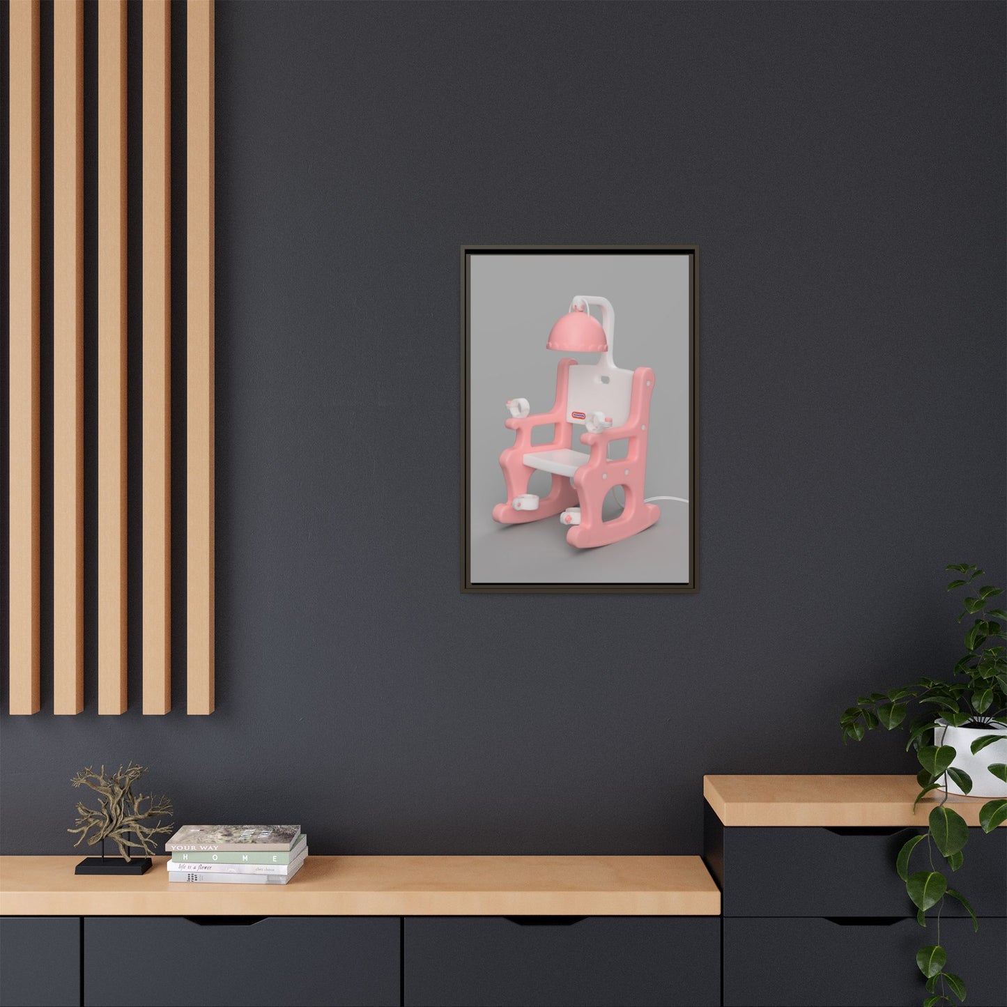 Electric Chair Framed Canvas Gallery Wrap