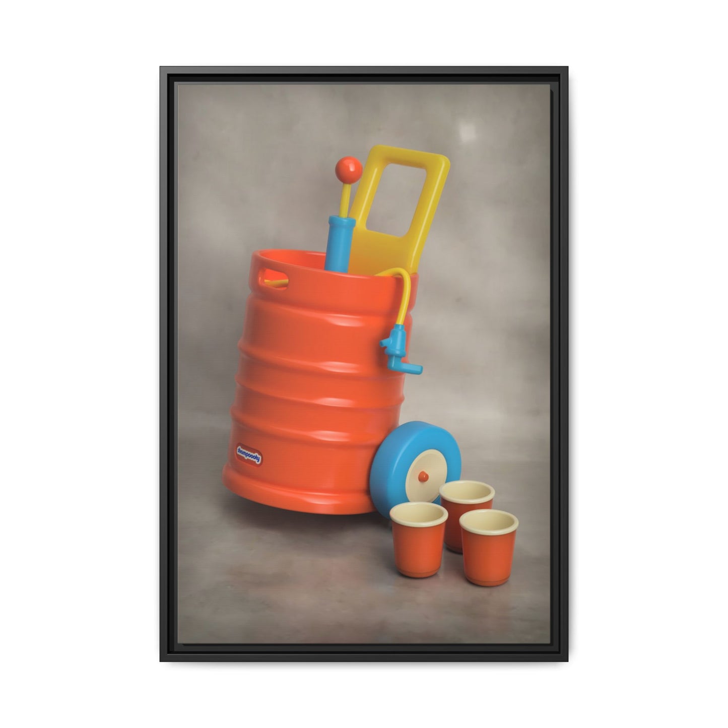Keg Framed Canvas Gallery Wrap
