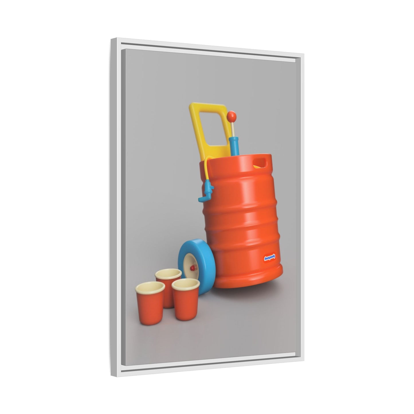 Keg Framed Canvas Gallery Wrap