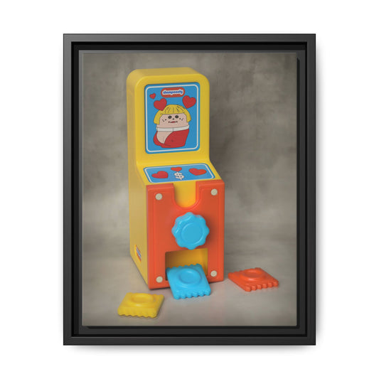 Condom Dispender Framed Canvas Gallery Wrap