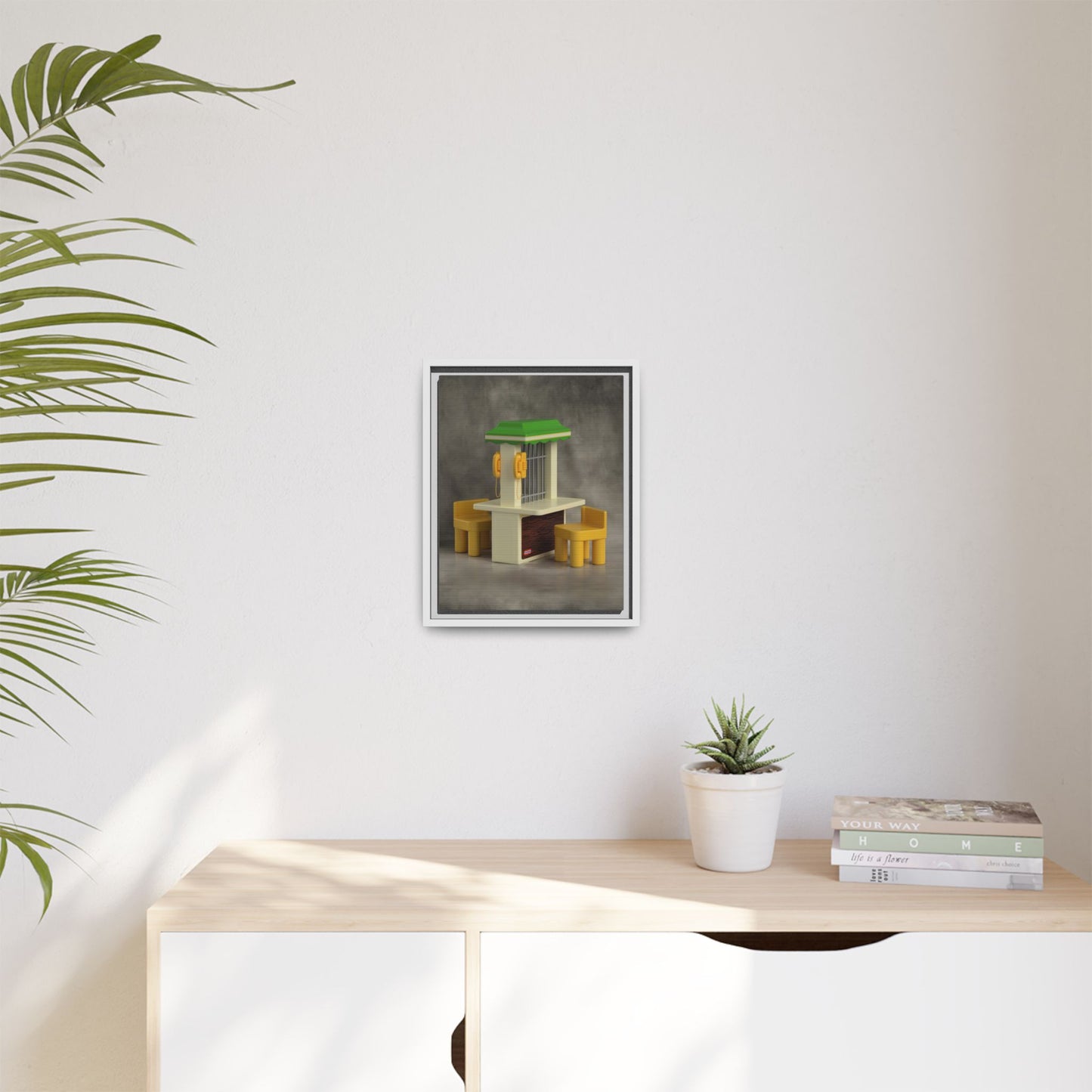 Visitation Booth Framed Canvas Gallery Wrap