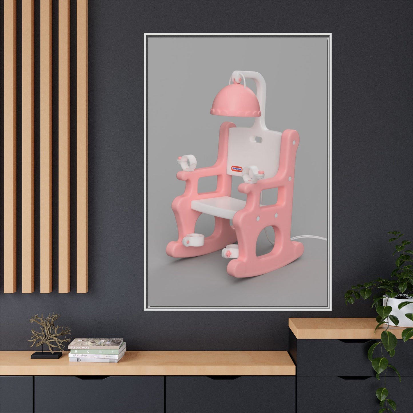 Electric Chair Framed Canvas Gallery Wrap