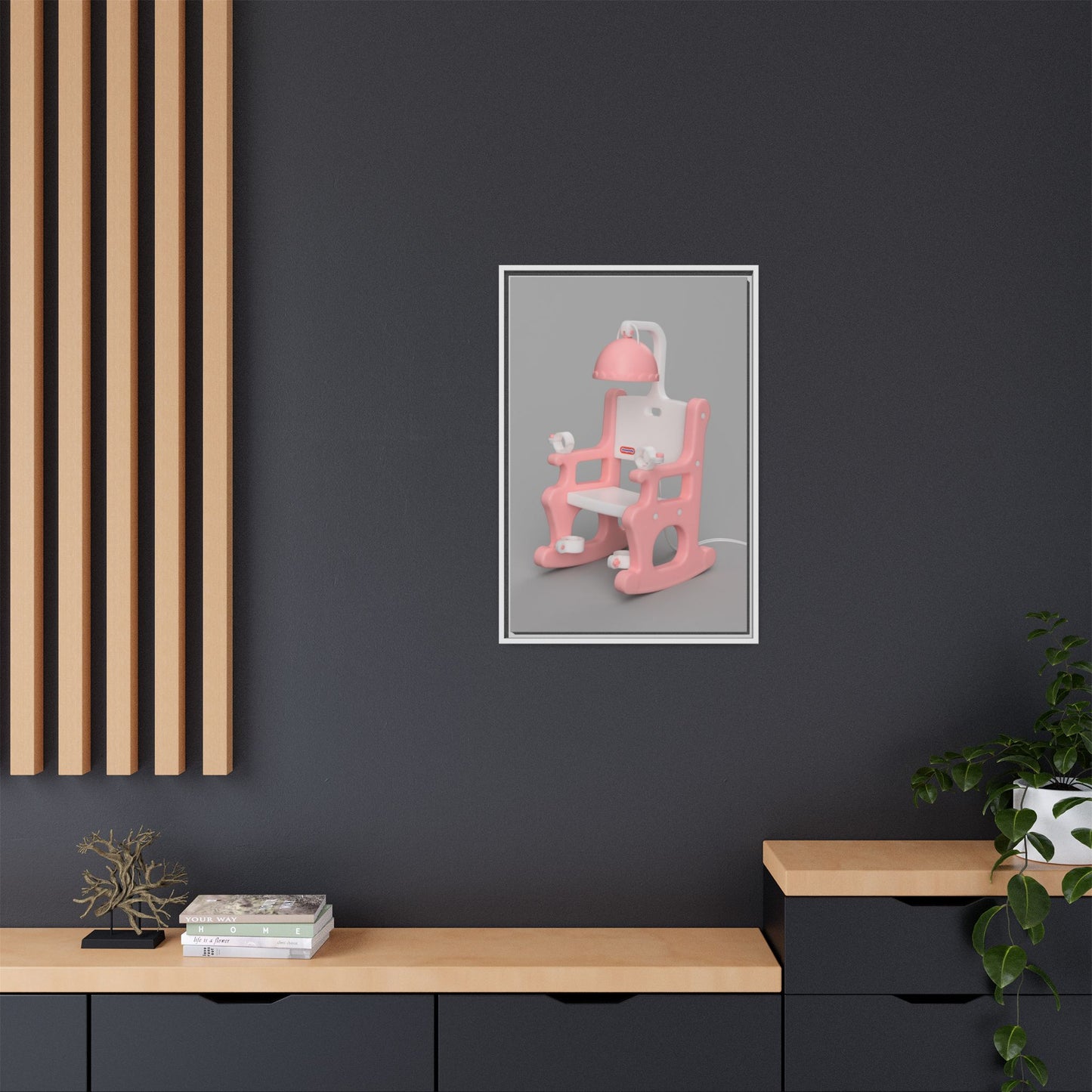 Electric Chair Framed Canvas Gallery Wrap