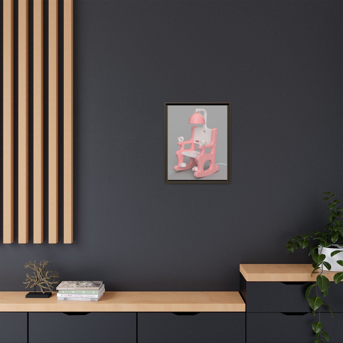 Electric Chair Framed Canvas Gallery Wrap