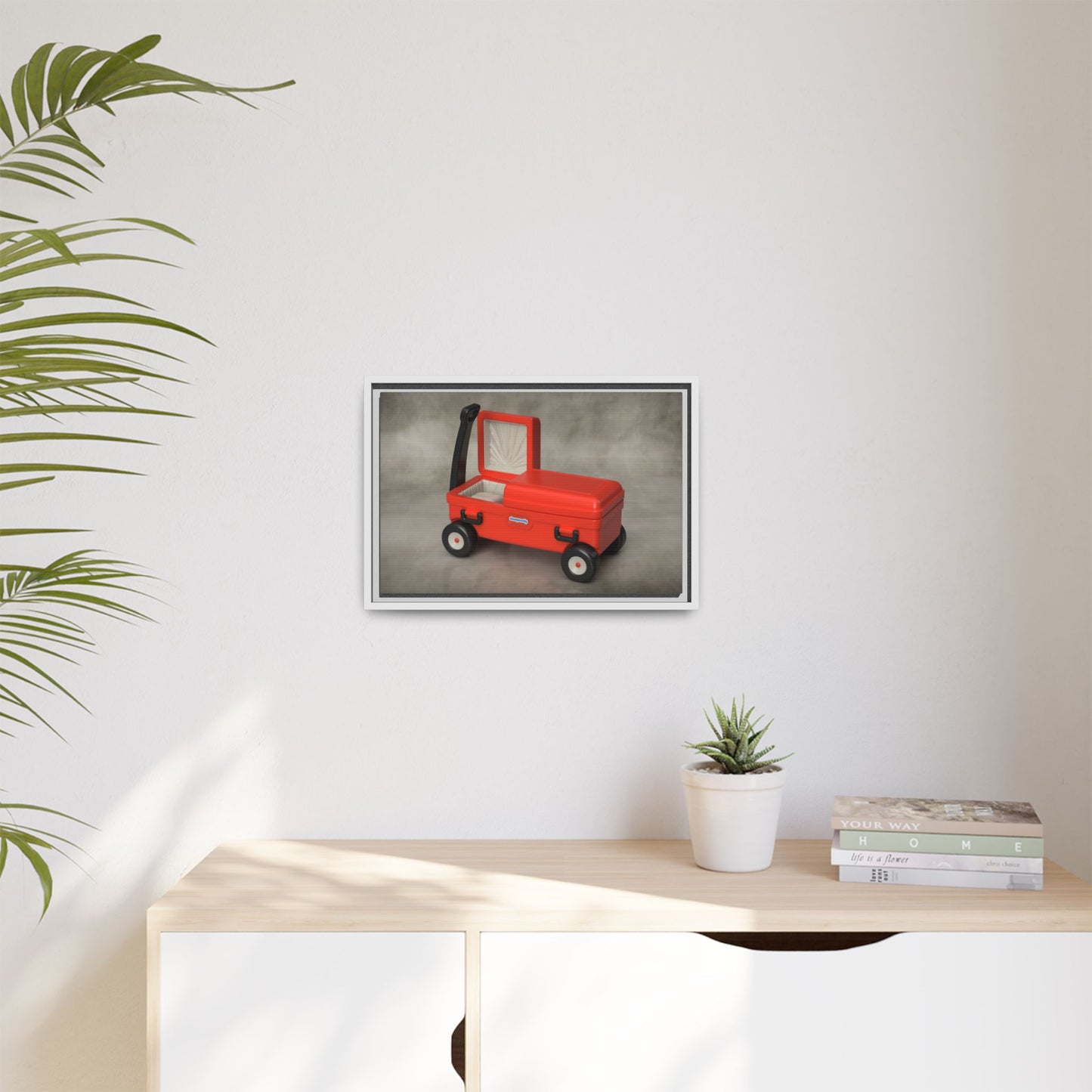 Casket Wagon Framed Canvas Gallery Wrap