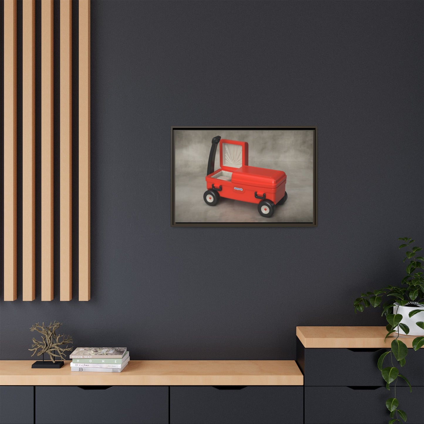 Casket Wagon Framed Canvas Gallery Wrap
