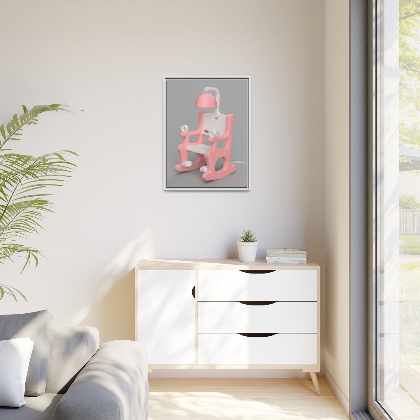 Electric Chair Framed Canvas Gallery Wrap