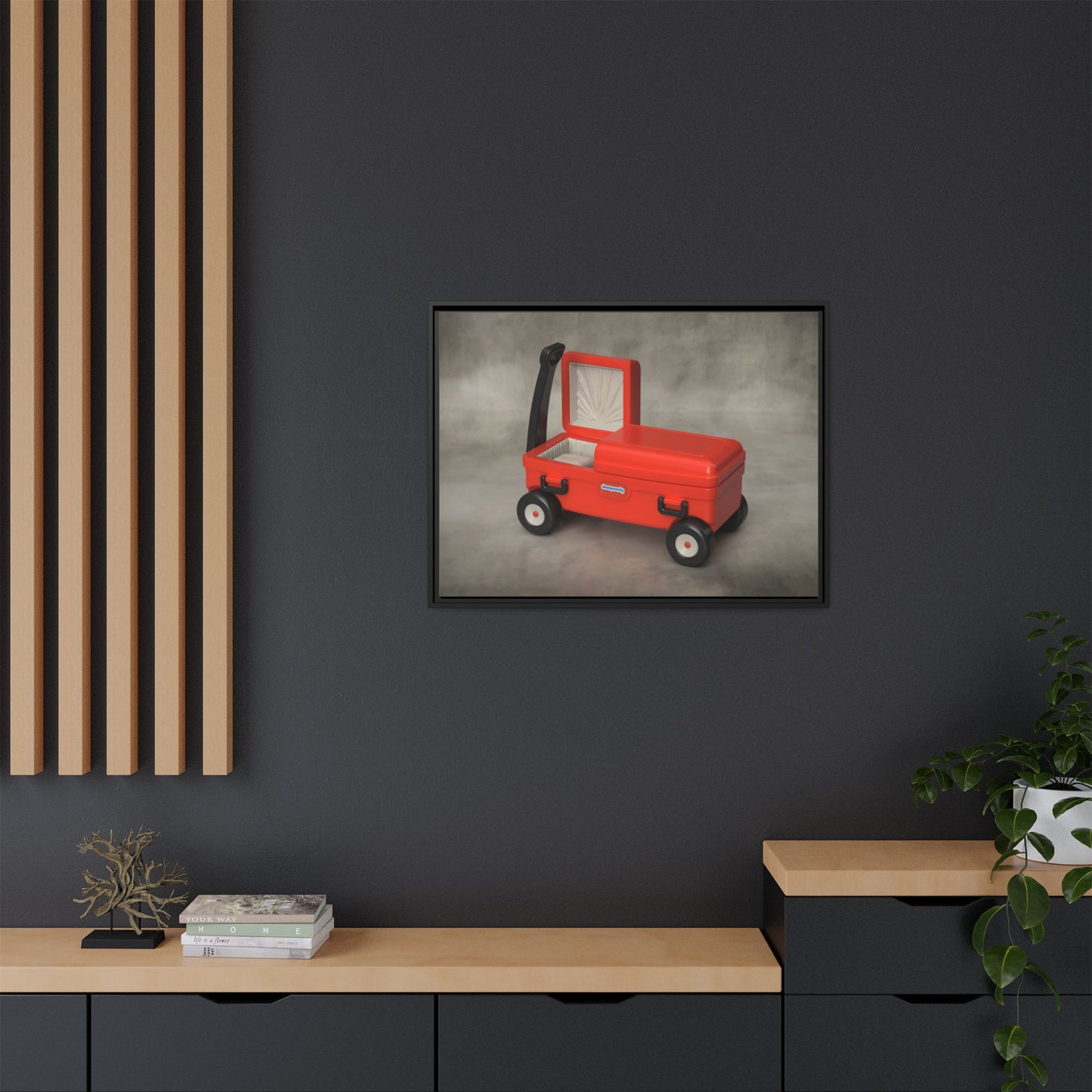 Casket Wagon Framed Canvas Gallery Wrap