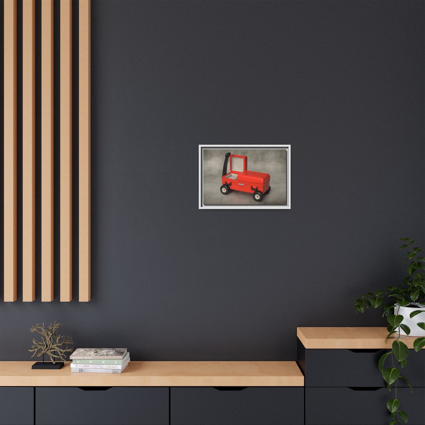 Casket Wagon Framed Canvas Gallery Wrap