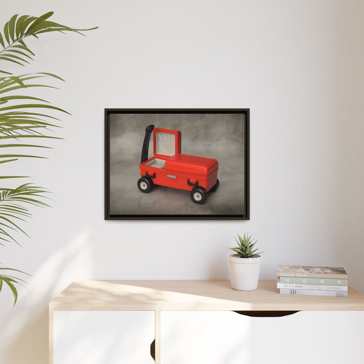 Casket Wagon Framed Canvas Gallery Wrap