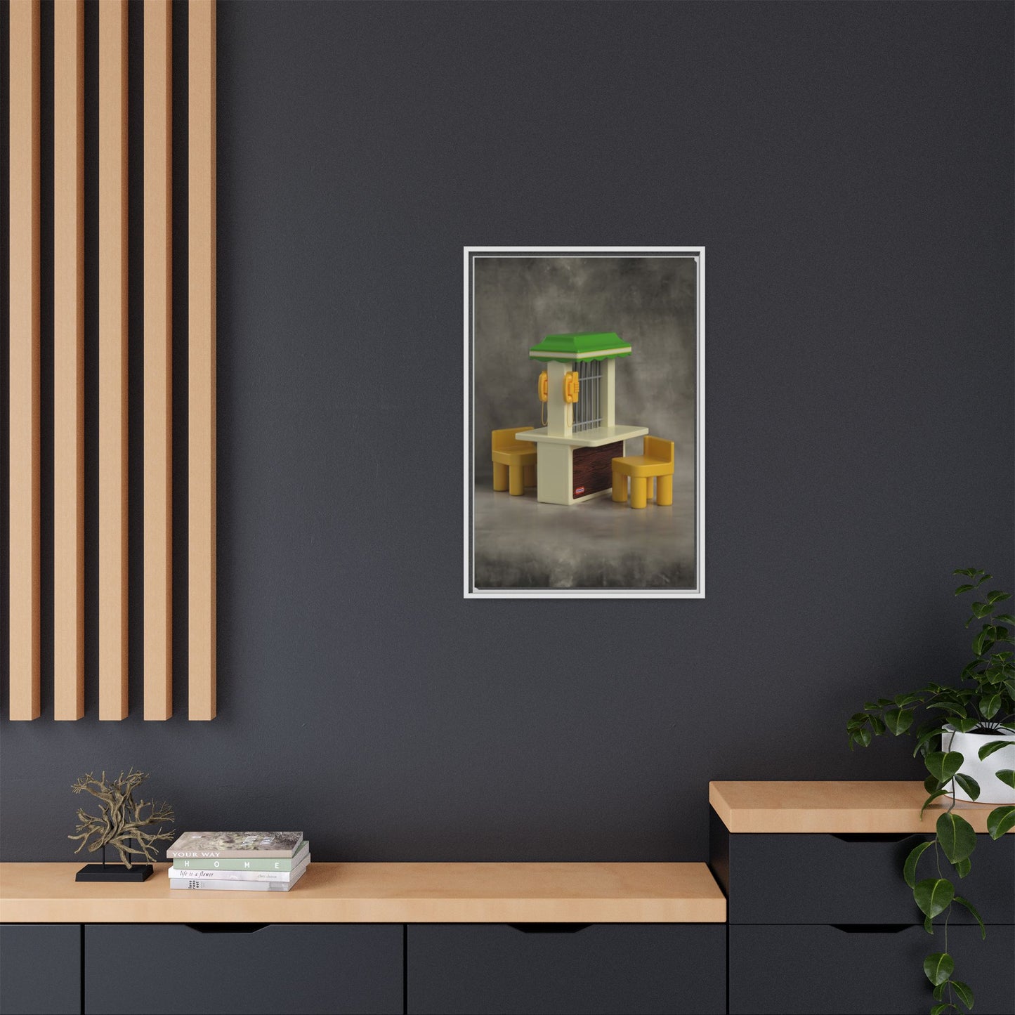 Visitation Booth Framed Canvas Gallery Wrap