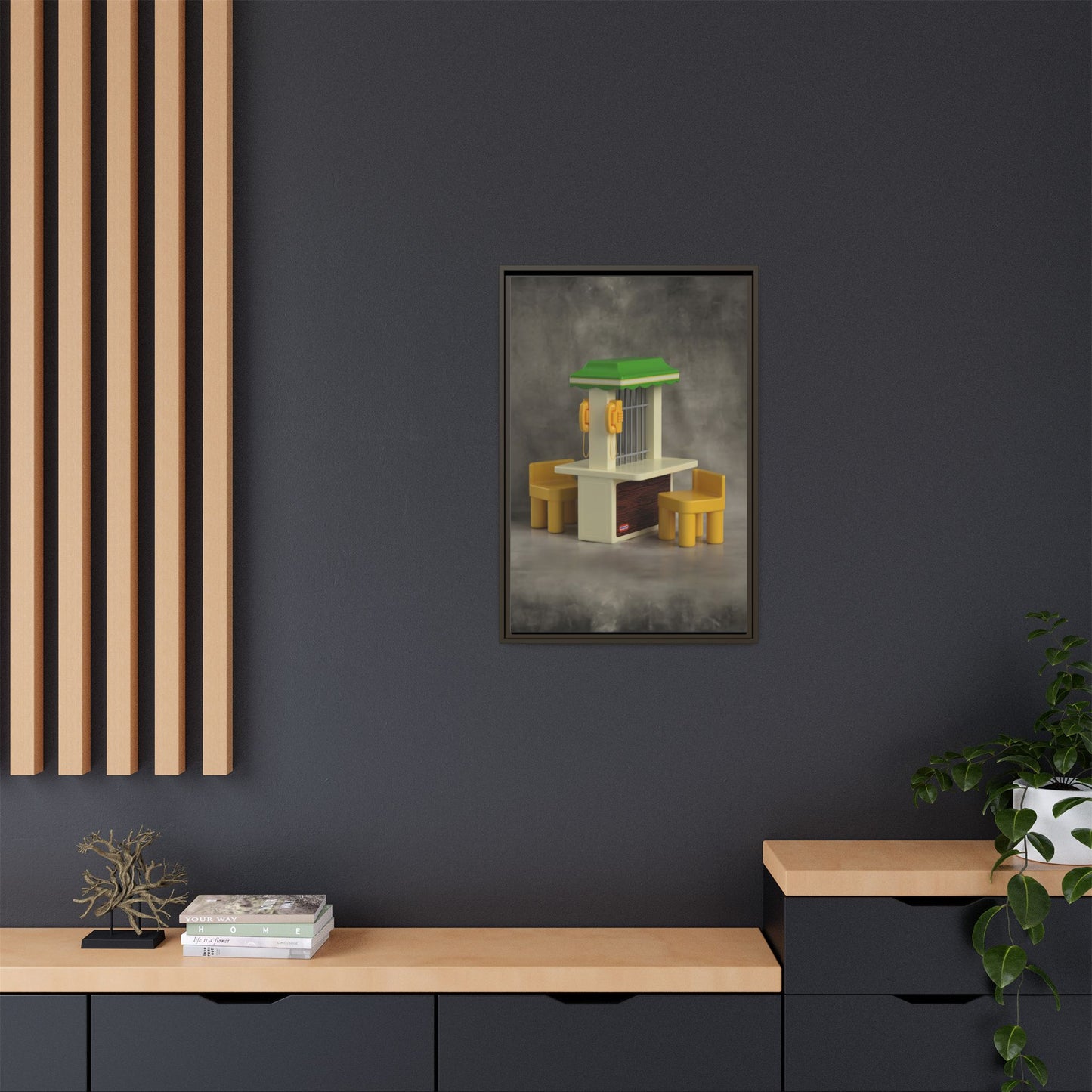 Visitation Booth Framed Canvas Gallery Wrap