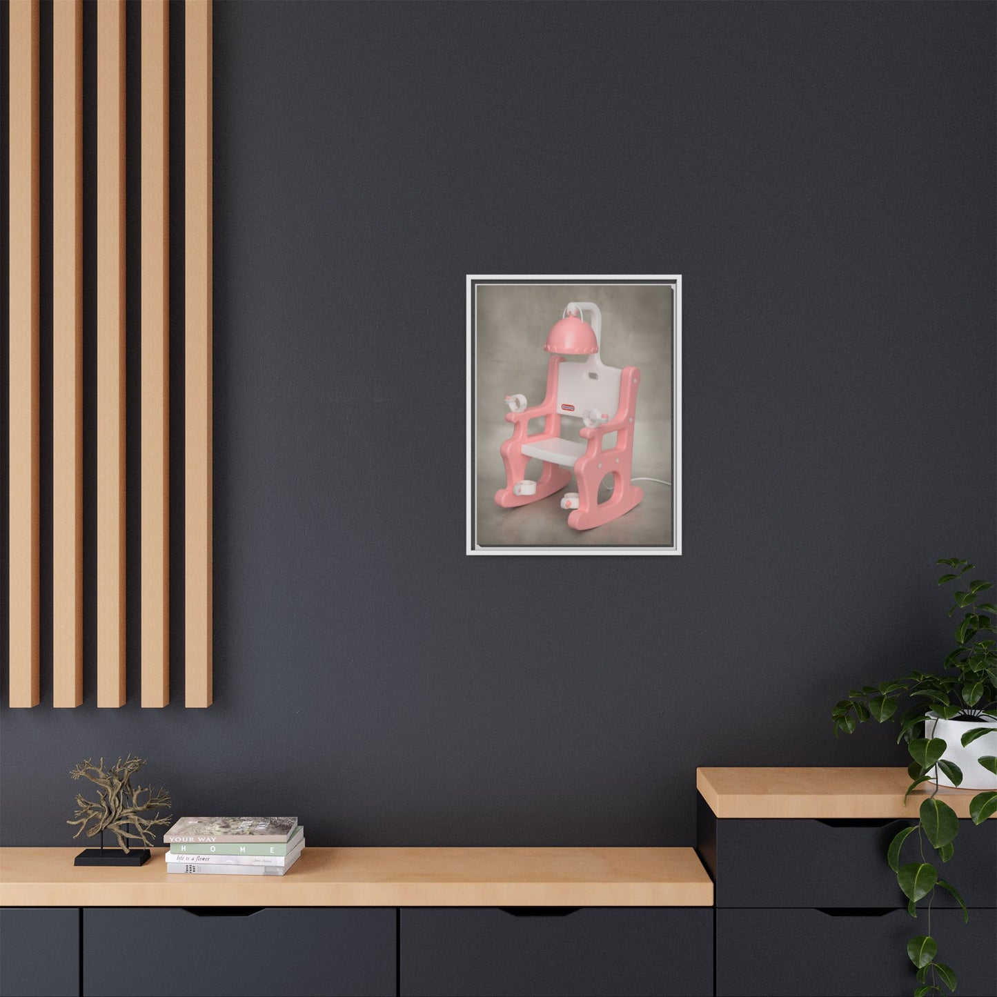 Electric Chair Framed Canvas Gallery Wrap