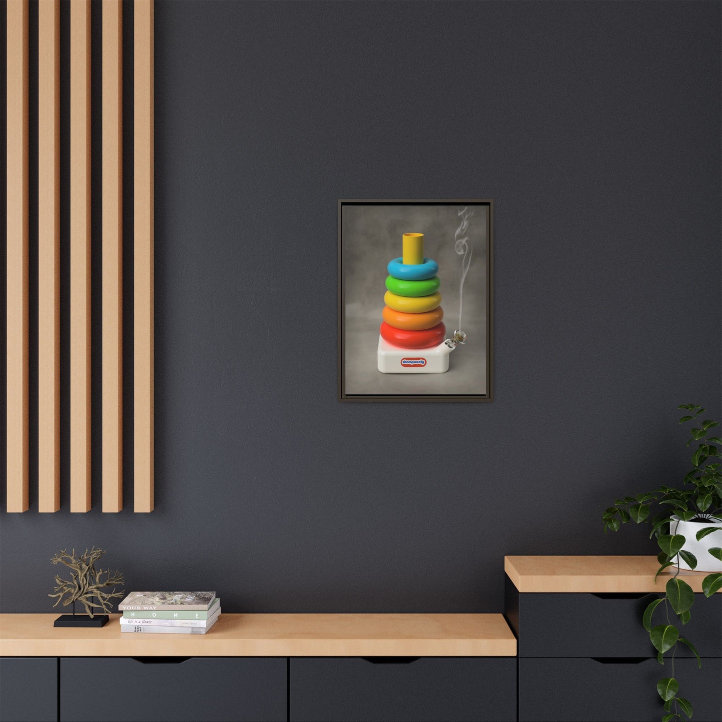 Happy Bubbler Framed Gallery Canvas Wrap