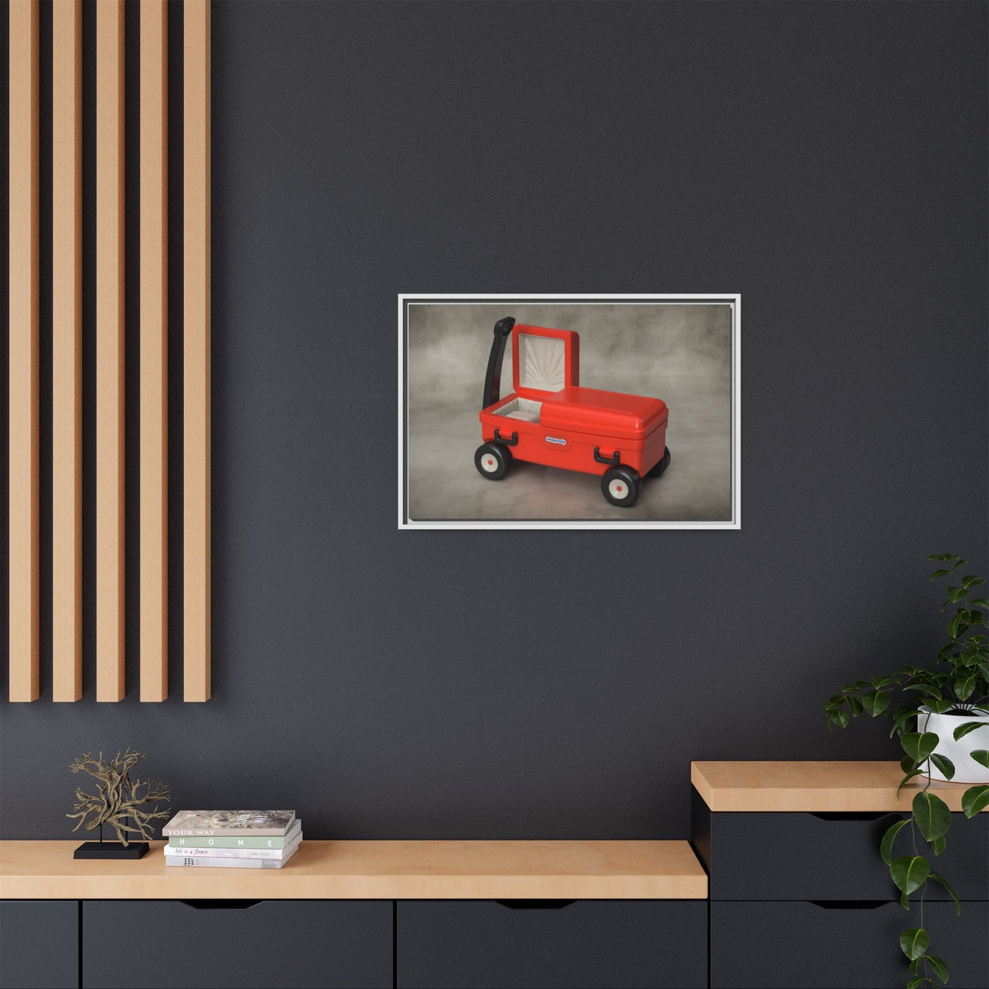 Casket Wagon Framed Canvas Gallery Wrap
