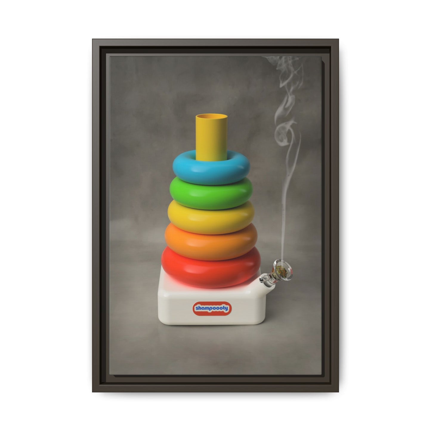 Happy Bubbler Framed Gallery Canvas Wrap