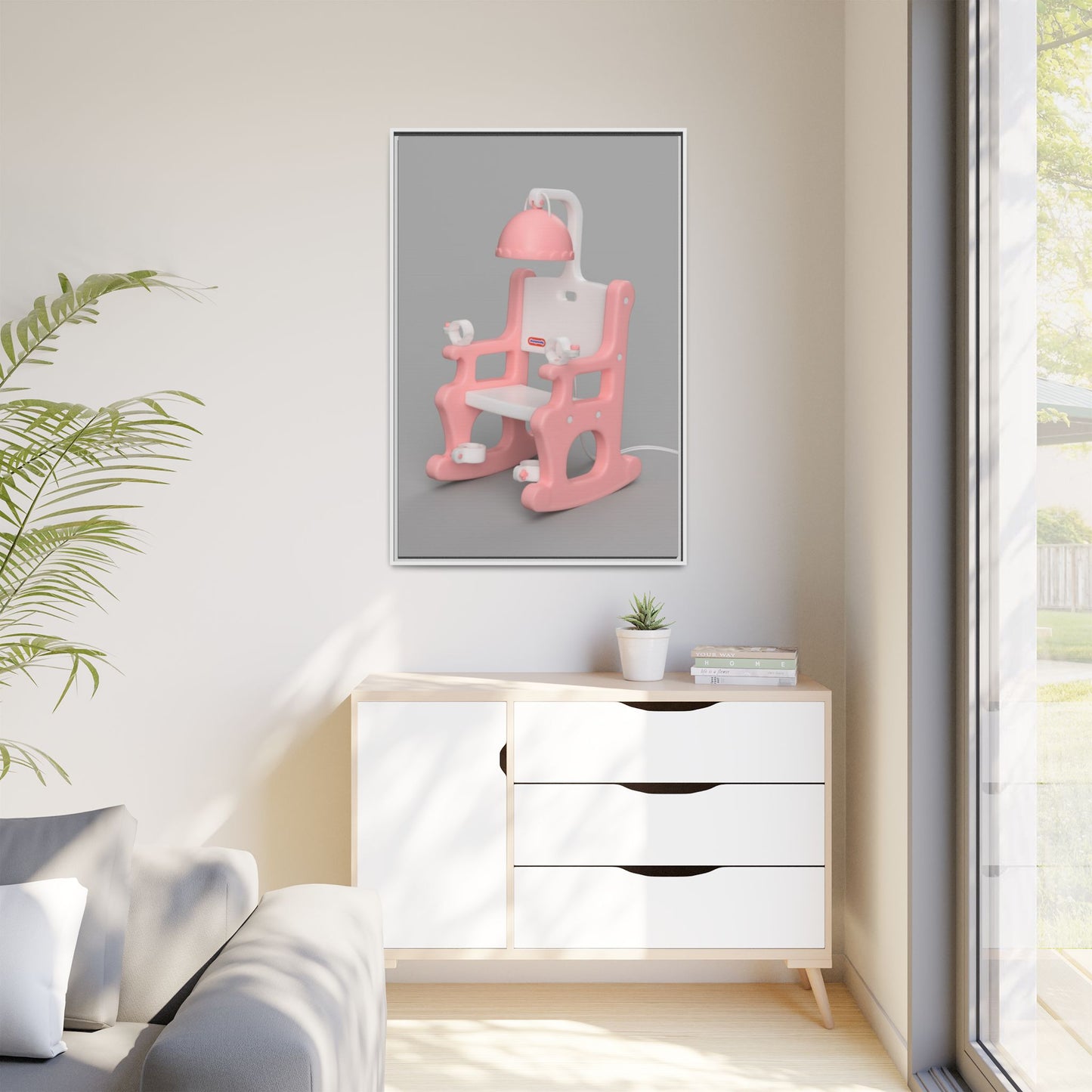 Electric Chair Framed Canvas Gallery Wrap