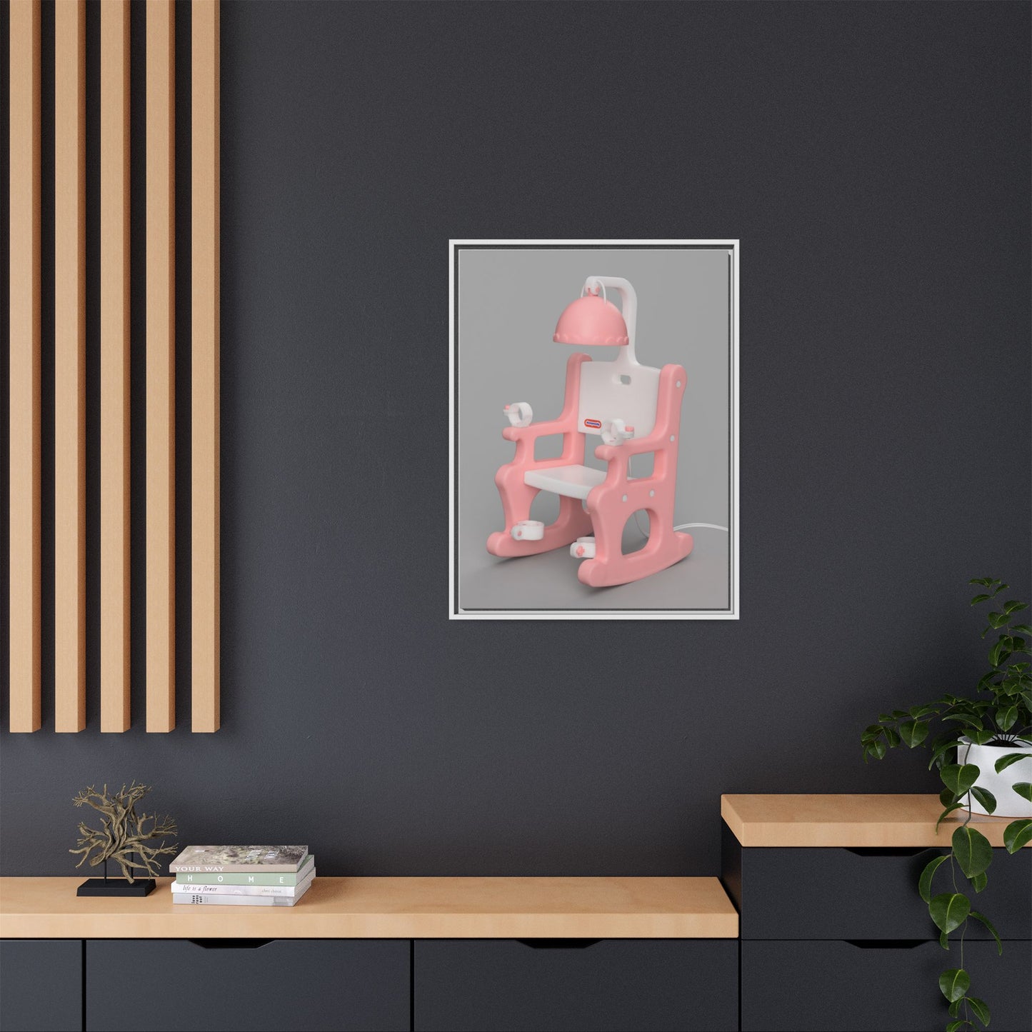 Electric Chair Framed Canvas Gallery Wrap