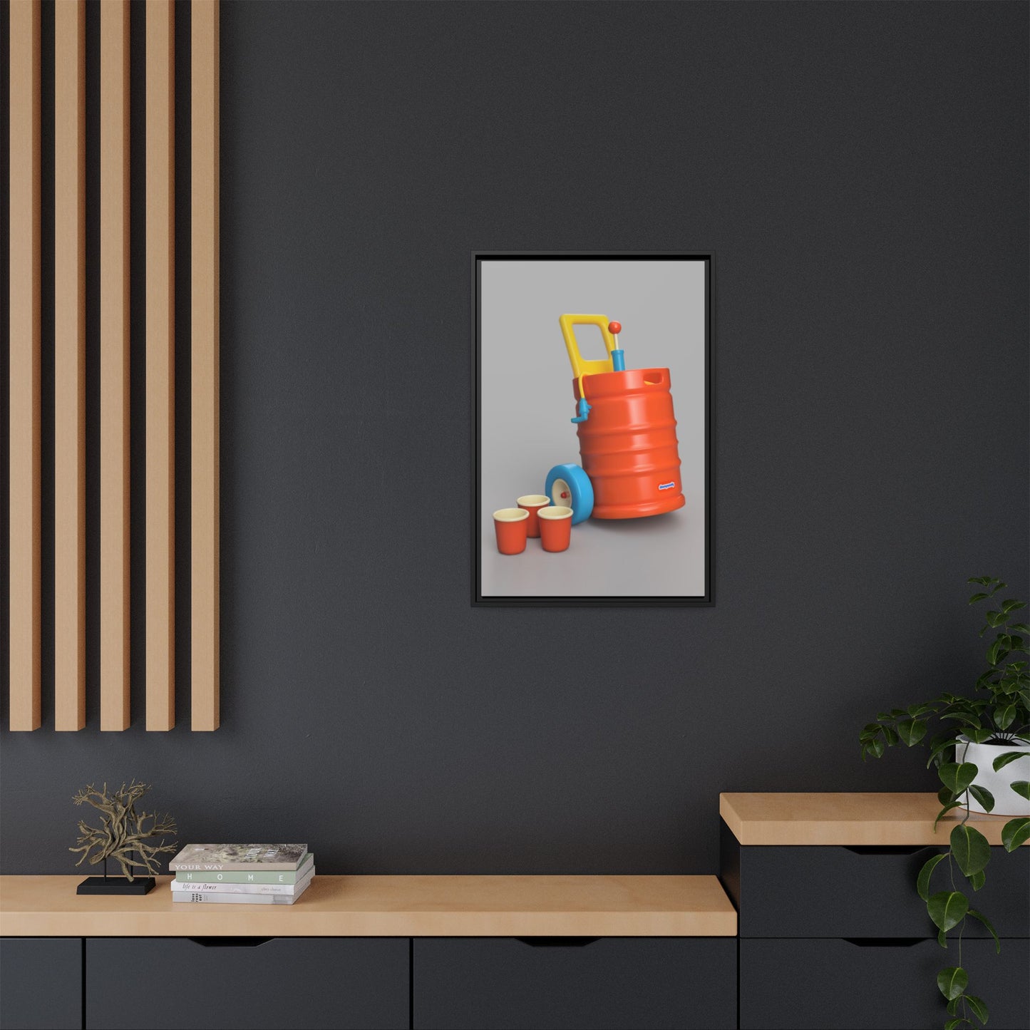 Keg Framed Canvas Gallery Wrap