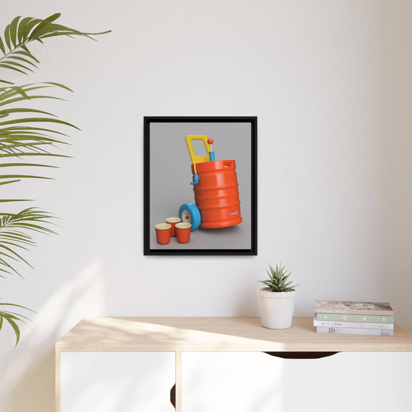Keg Framed Canvas Gallery Wrap