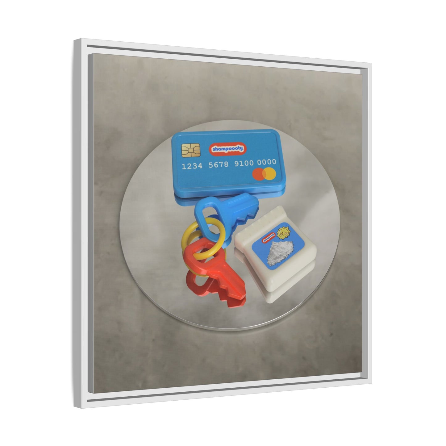 Cocaine Framed Gallery Canvas Wrap