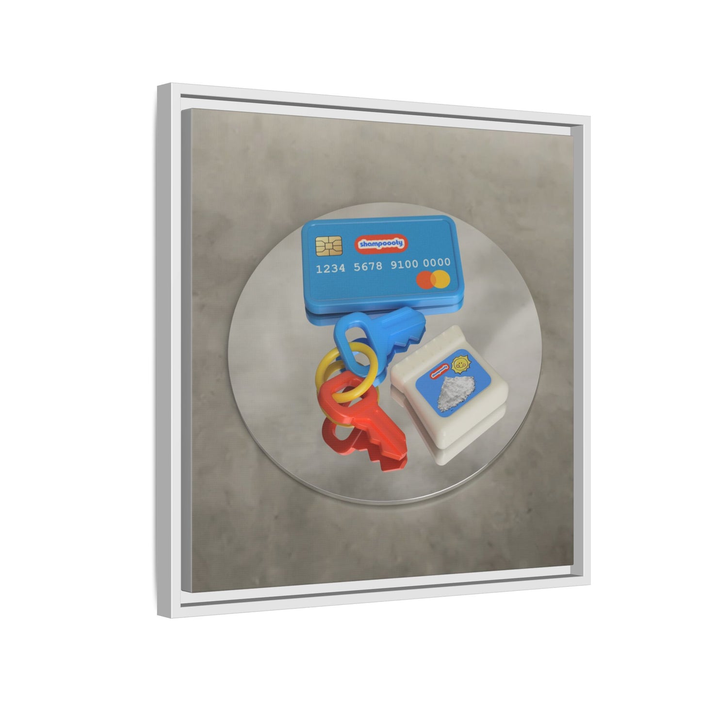 Cocaine Framed Gallery Canvas Wrap