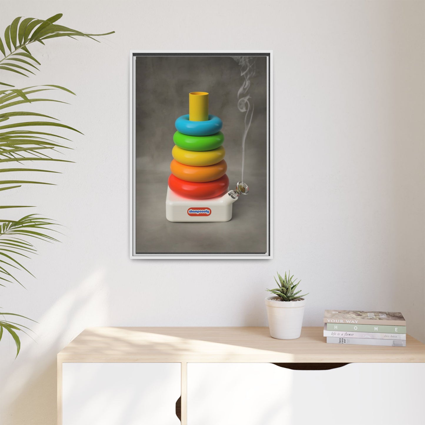 Happy Bubbler Framed Gallery Canvas Wrap