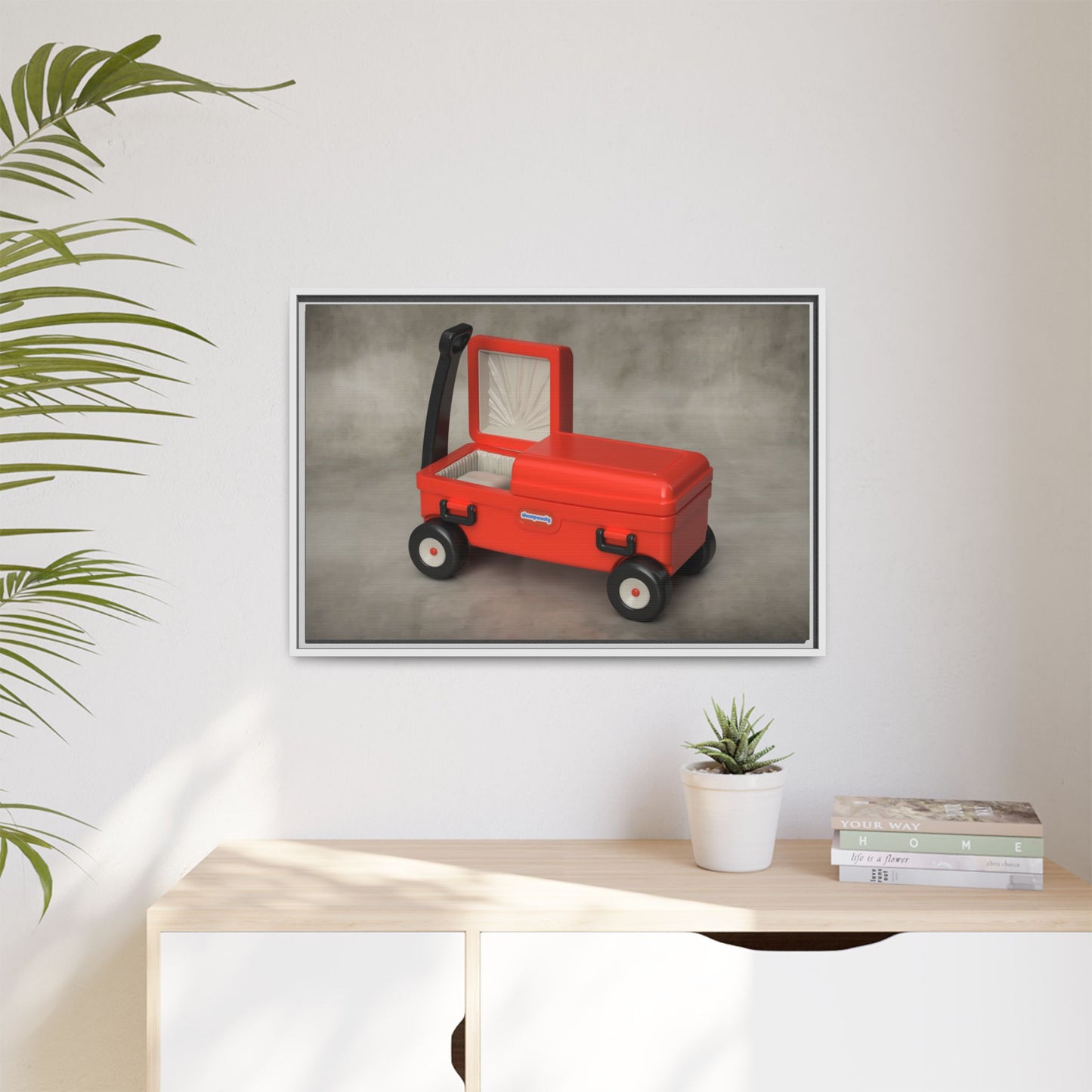 Casket Wagon Framed Canvas Gallery Wrap