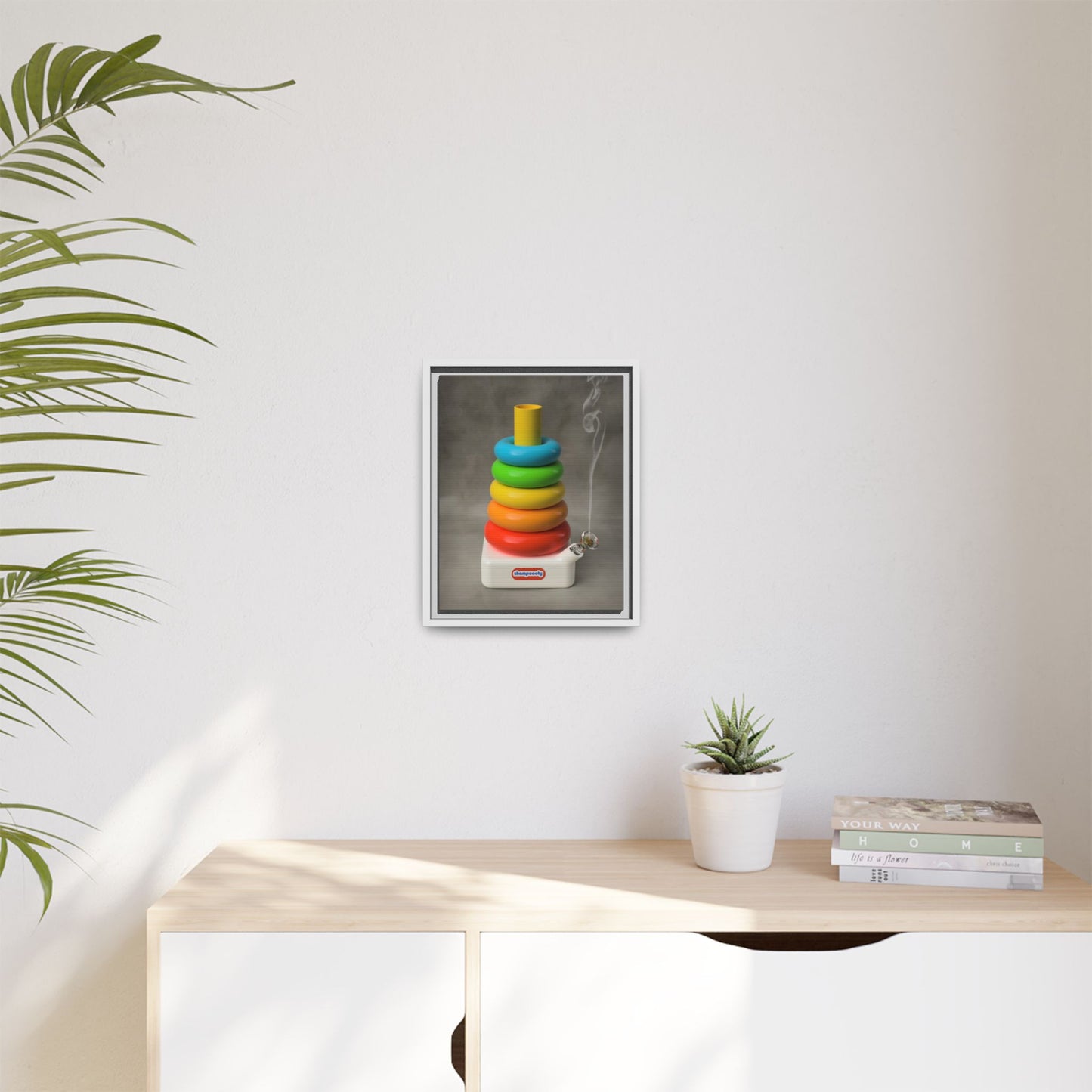 Happy Bubbler Framed Gallery Canvas Wrap