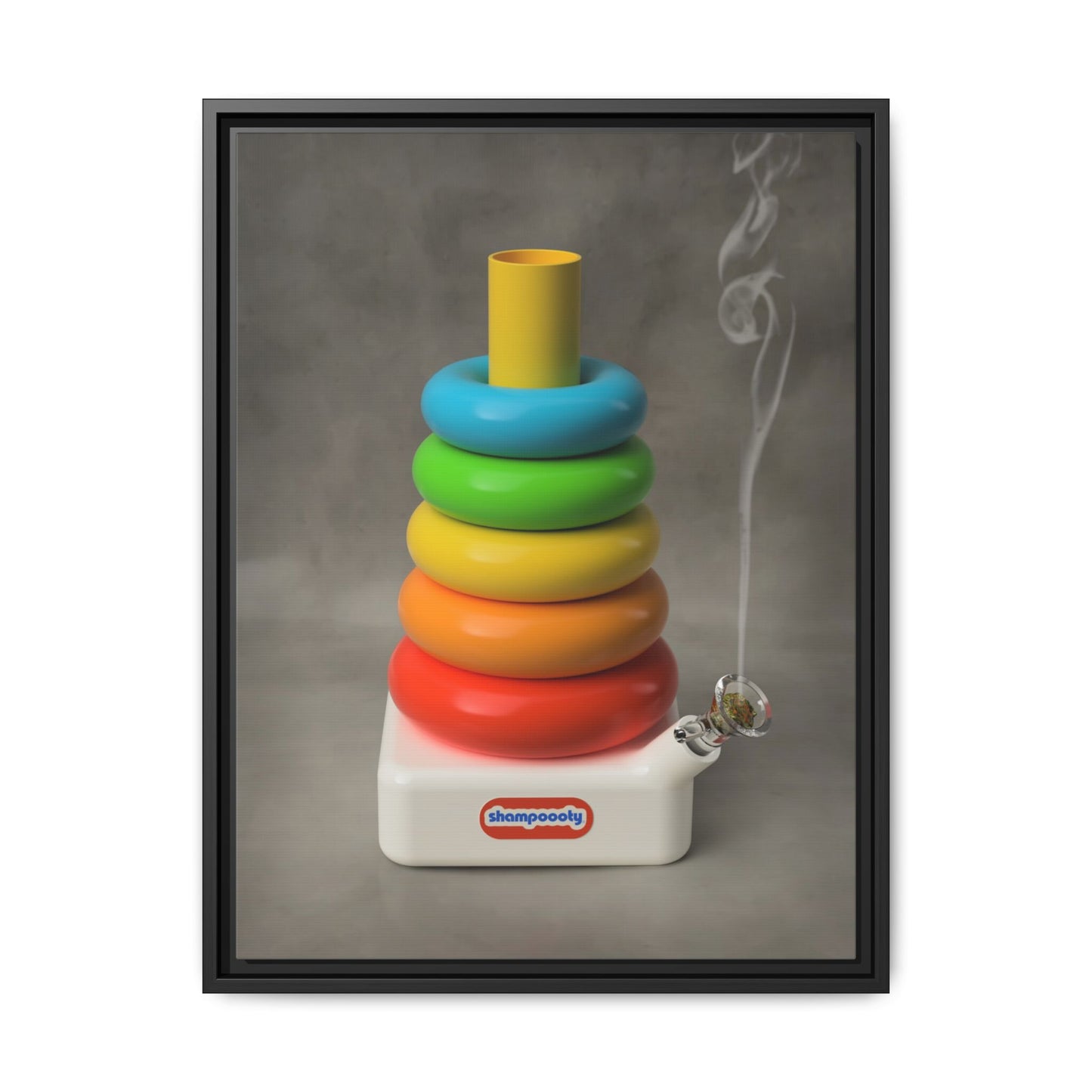 Happy Bubbler Framed Gallery Canvas Wrap