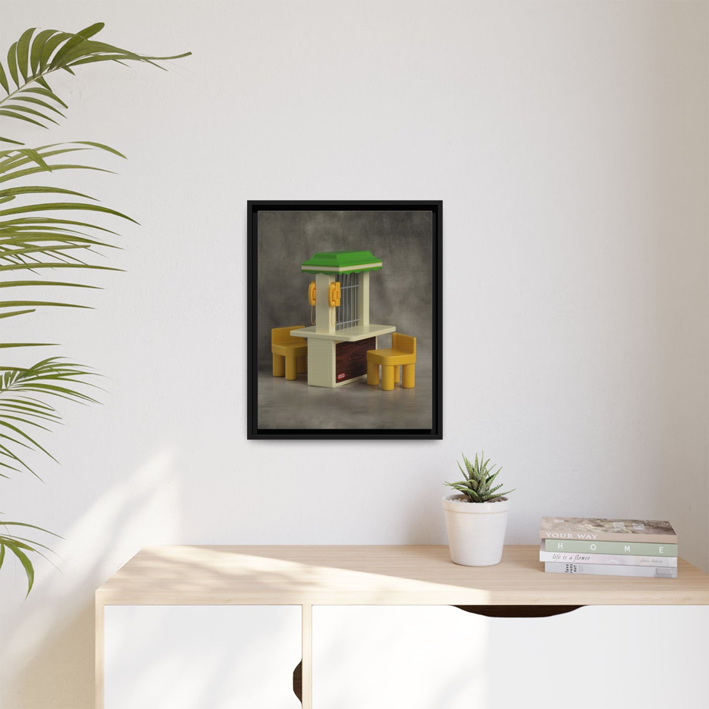 Visitation Booth Framed Canvas Gallery Wrap