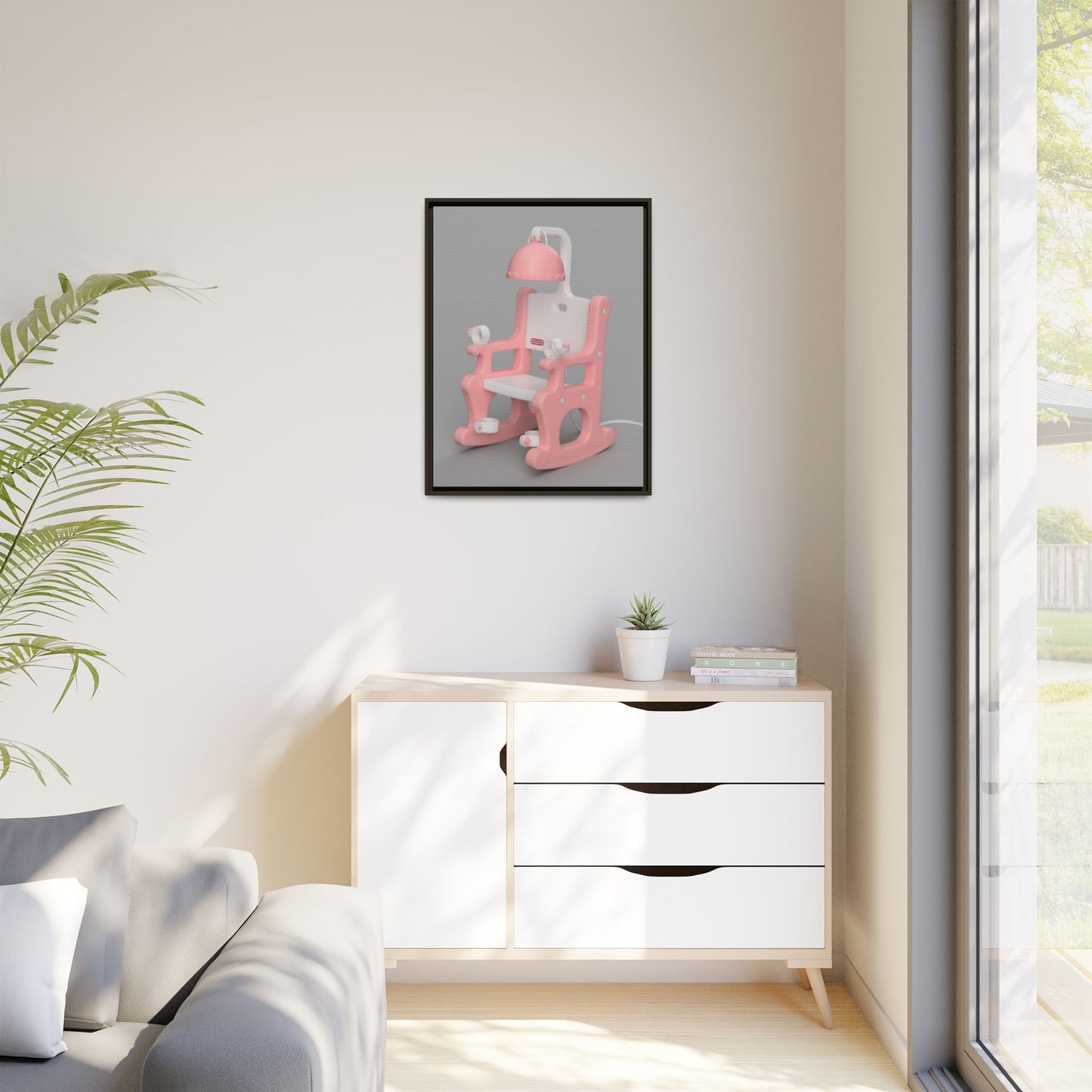 Electric Chair Framed Canvas Gallery Wrap