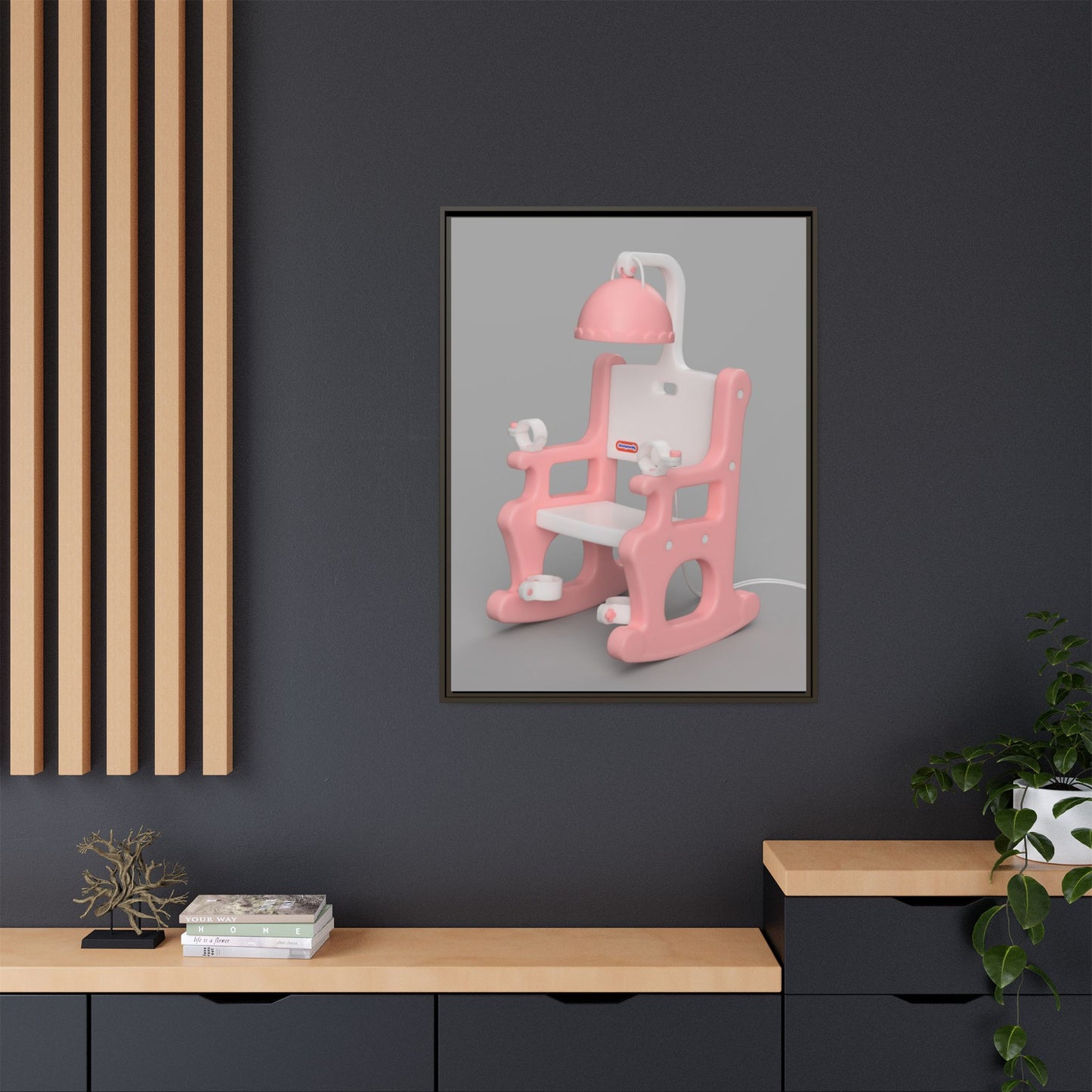 Electric Chair Framed Canvas Gallery Wrap