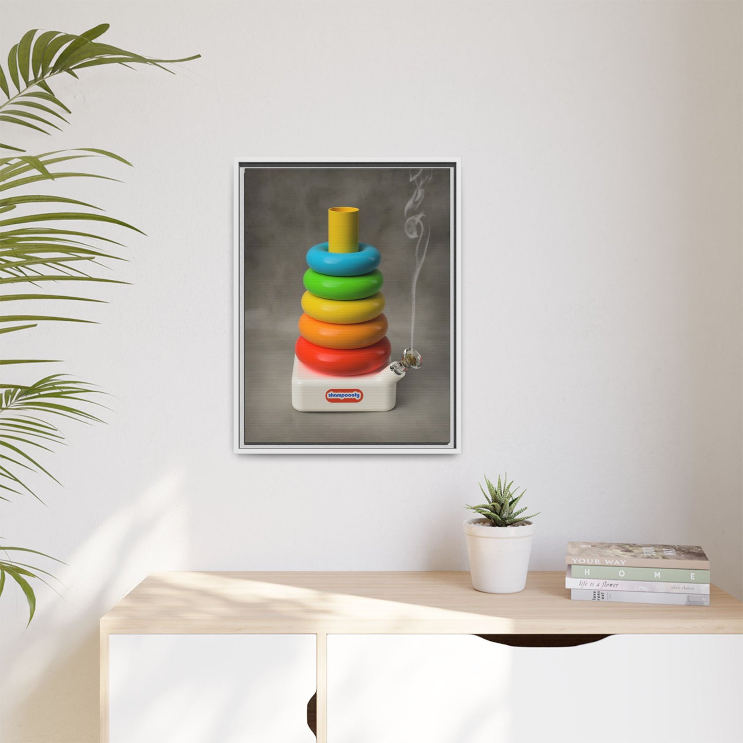 Happy Bubbler Framed Gallery Canvas Wrap
