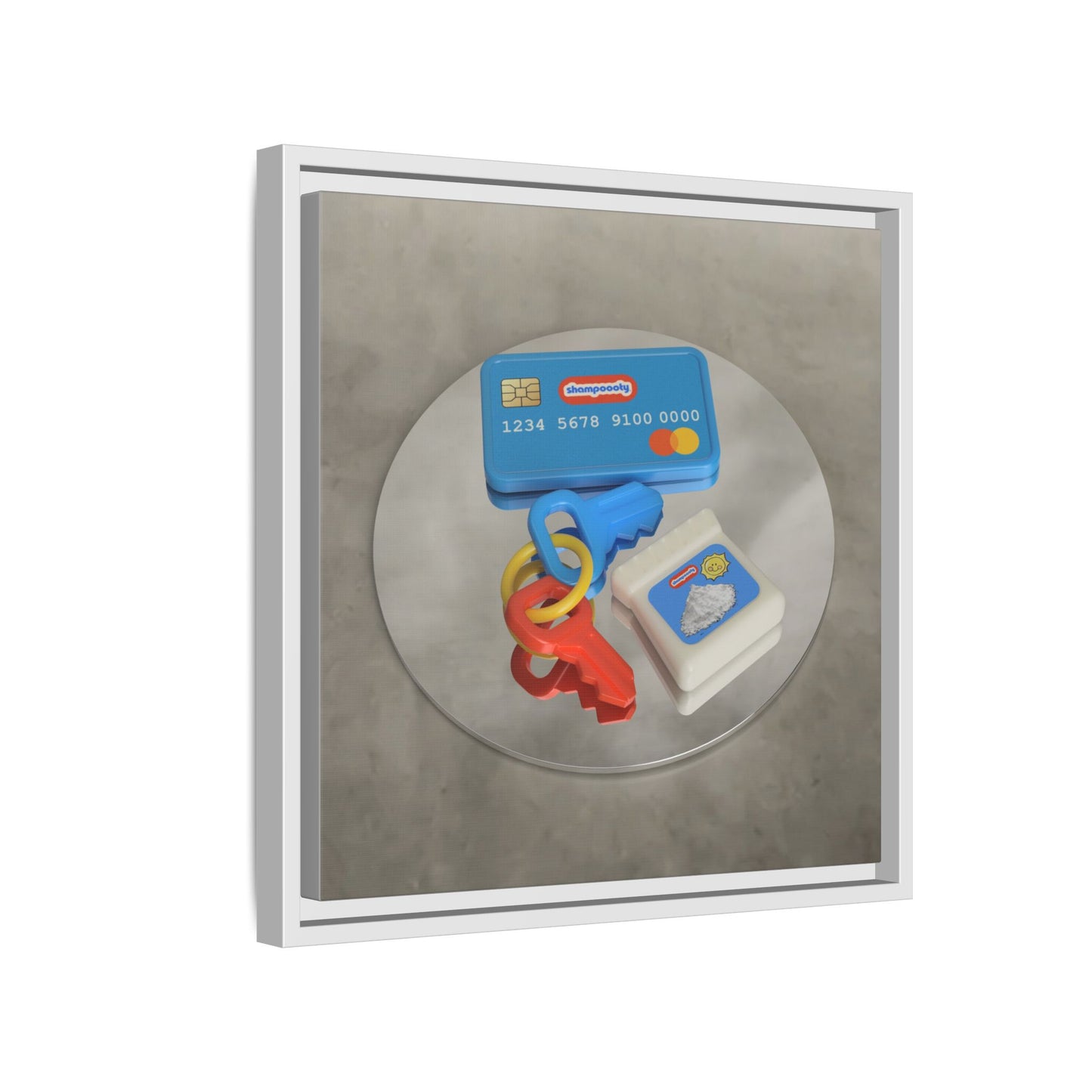 Cocaine Framed Gallery Canvas Wrap