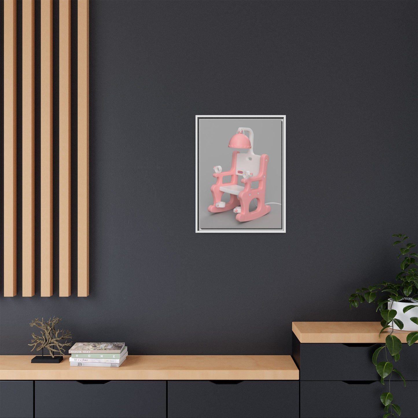 Electric Chair Framed Canvas Gallery Wrap
