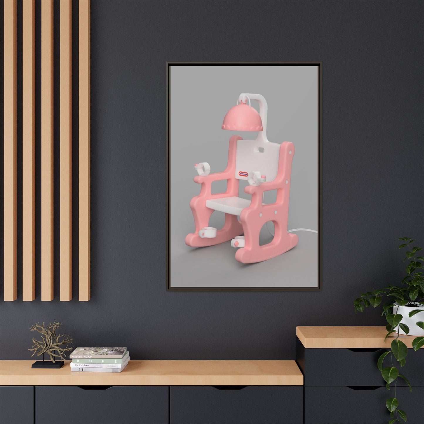 Electric Chair Framed Canvas Gallery Wrap