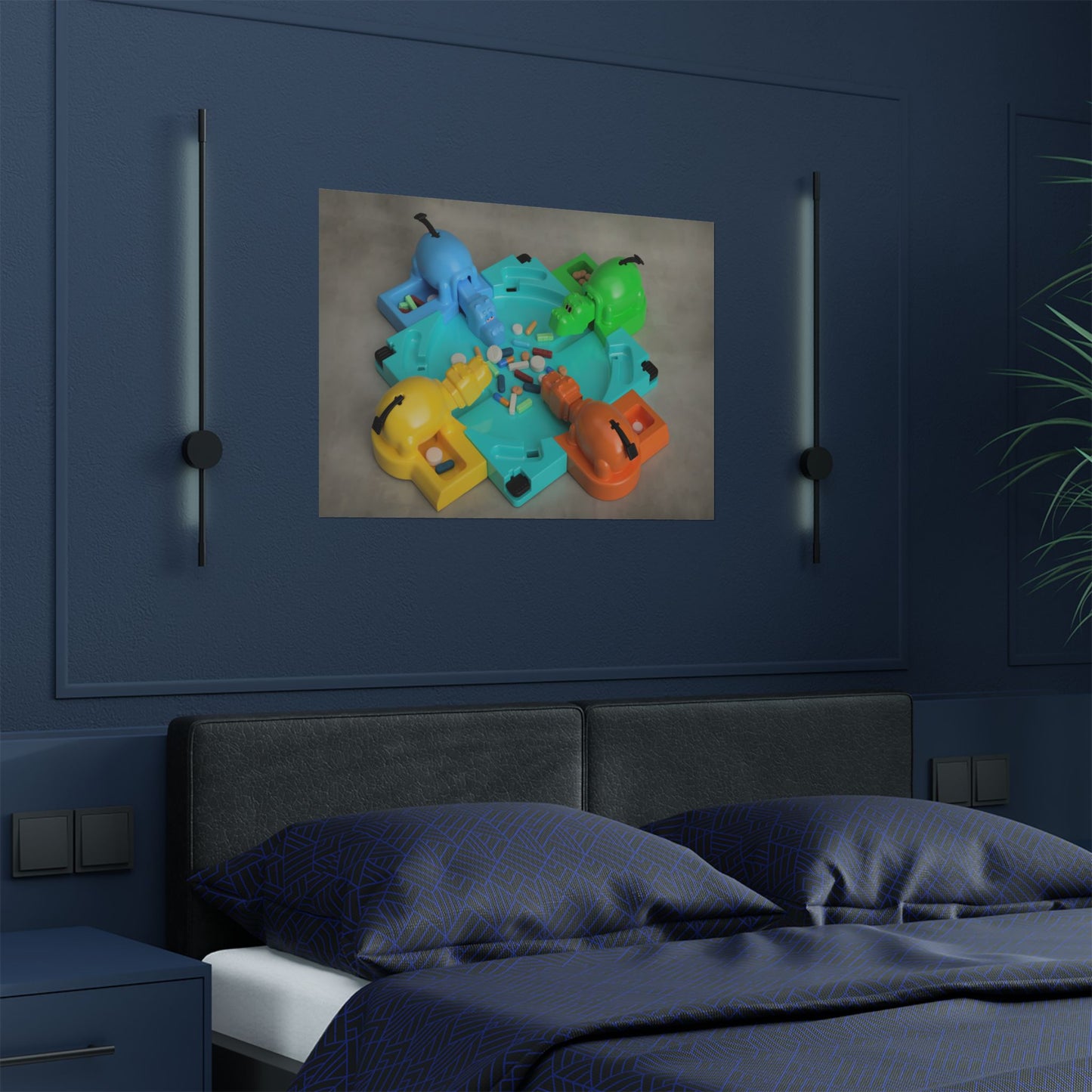 Hungry Hippos Archival Print