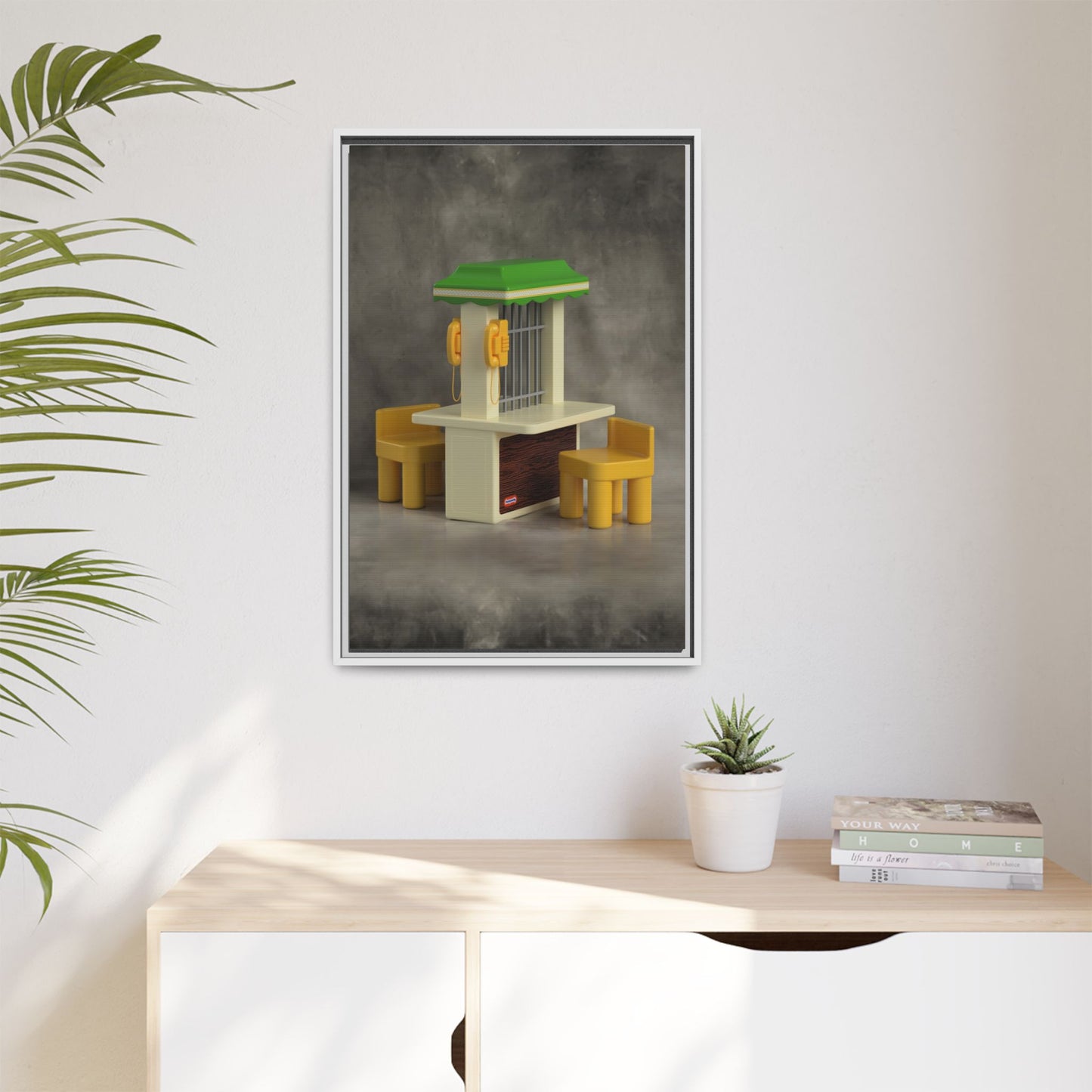 Visitation Booth Framed Canvas Gallery Wrap
