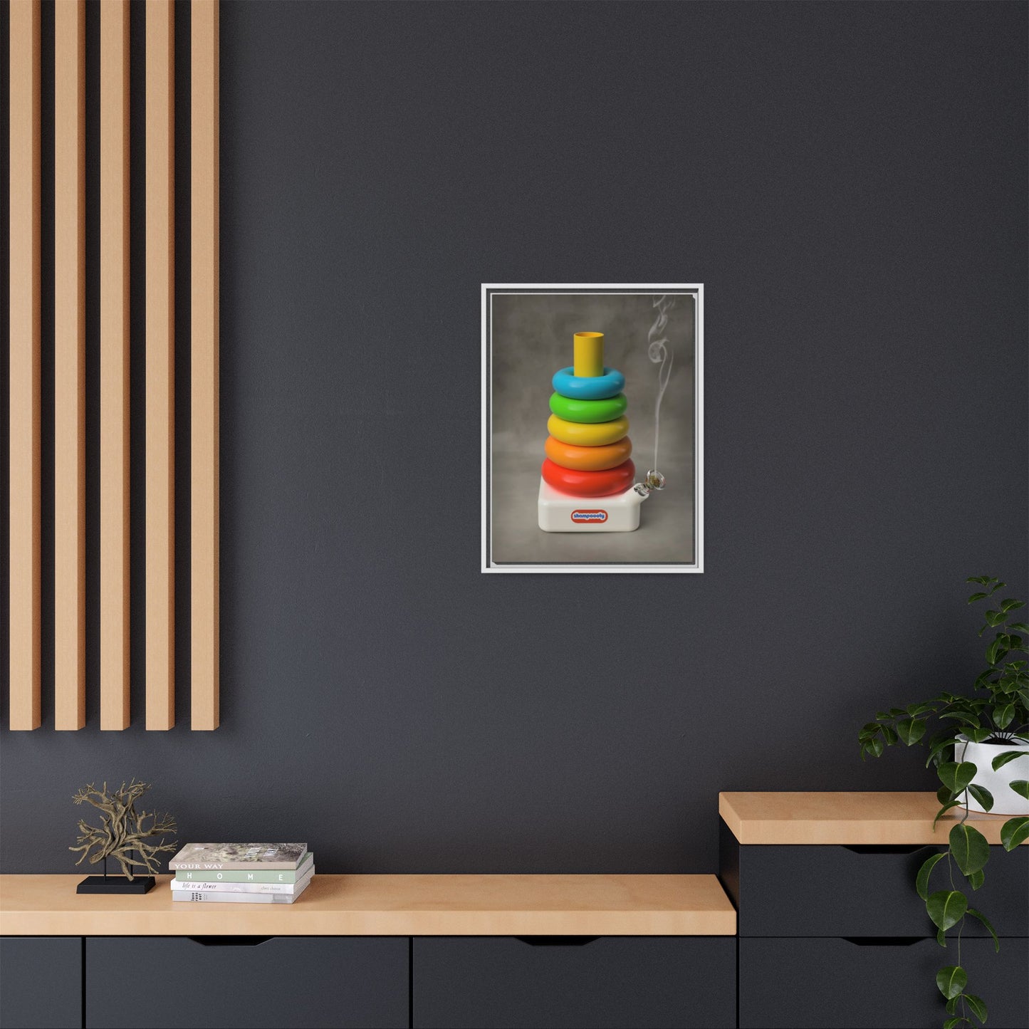 Happy Bubbler Framed Gallery Canvas Wrap