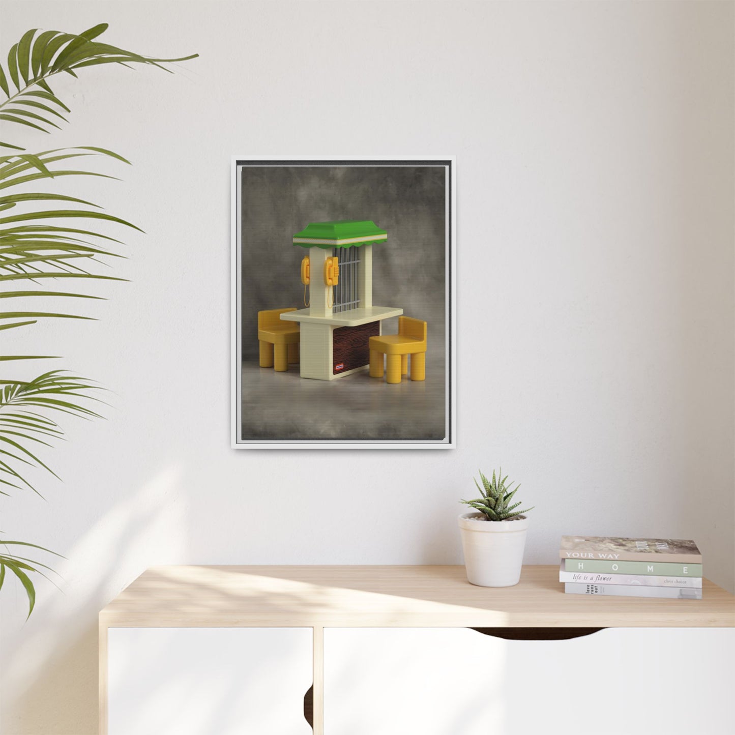 Visitation Booth Framed Canvas Gallery Wrap