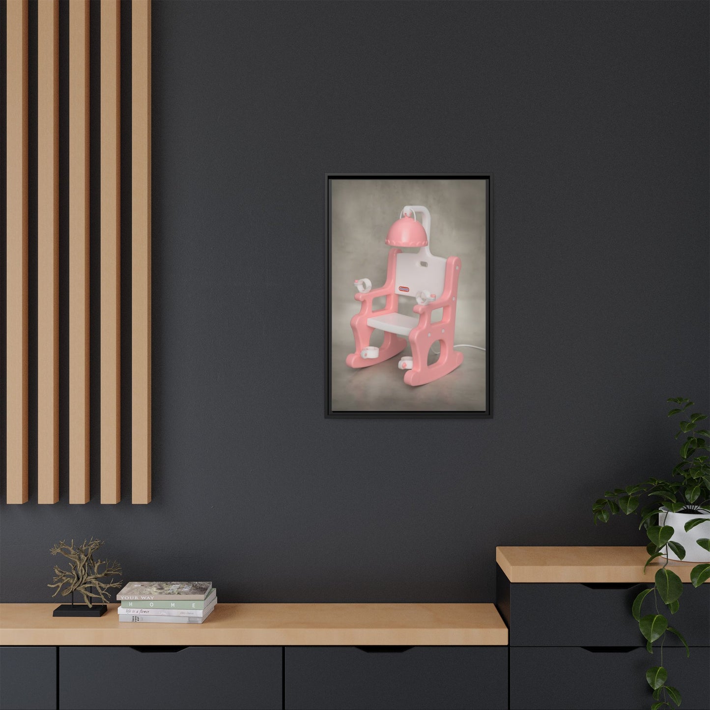 Electric Chair Framed Canvas Gallery Wrap