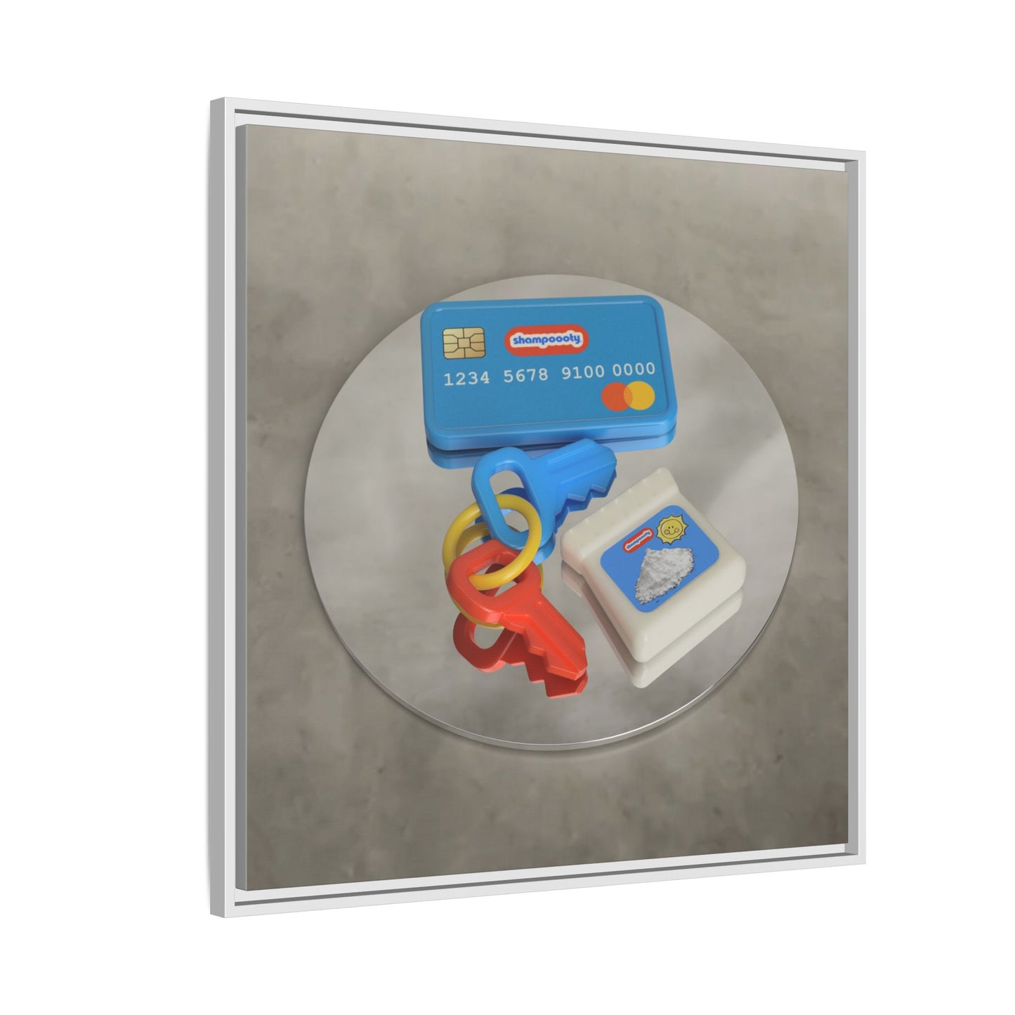 Cocaine Framed Gallery Canvas Wrap