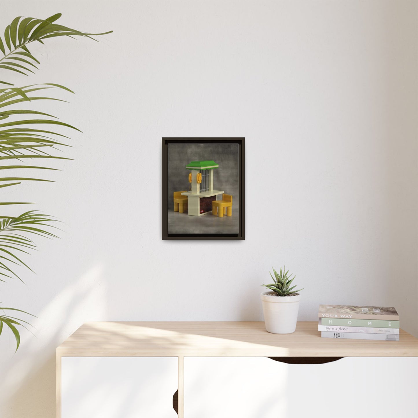Visitation Booth Framed Canvas Gallery Wrap